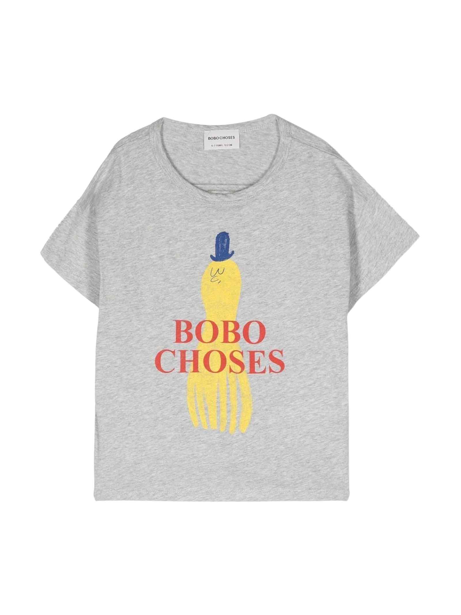 BOBO CHOSES GRAY T-SHIRT UNISEX