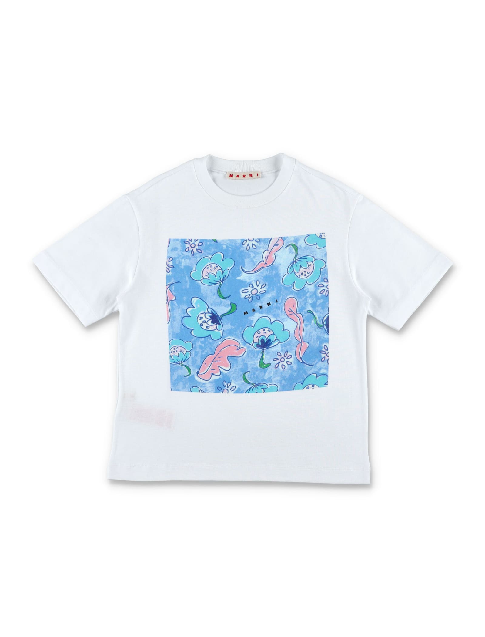 Shop Marni Marina Print T-shirt In White