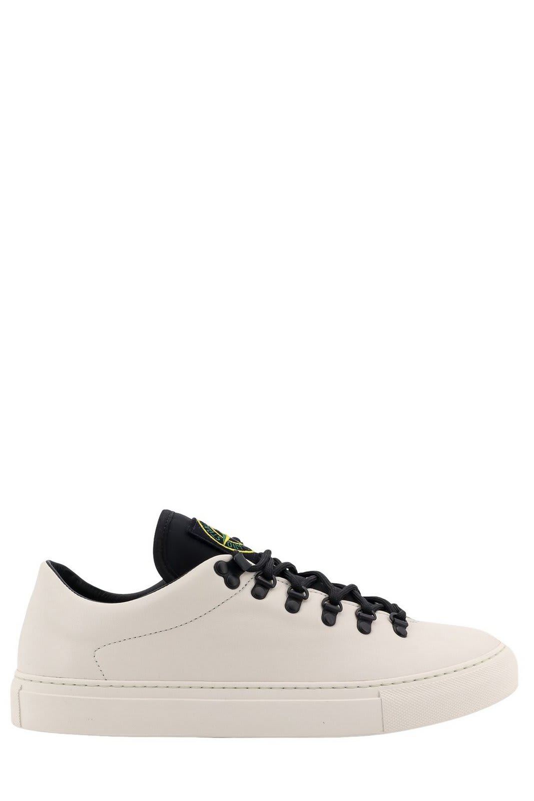 Shop Stone Island Logo Patch Sport Sneakers In Bco Naturale