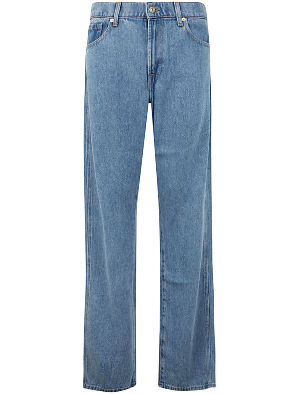 Shop 7 For All Mankind Tess Trouser Valentine In Light Blue