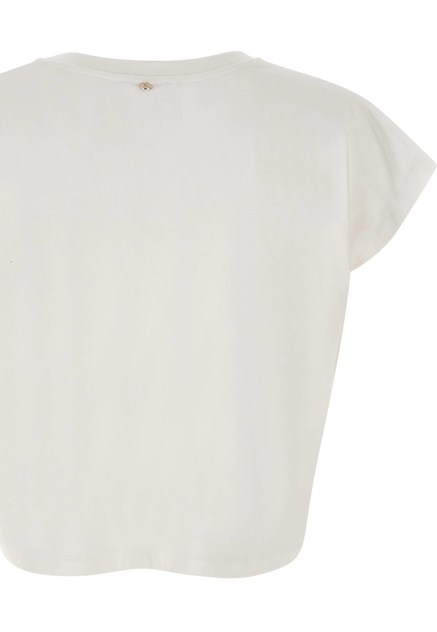 Shop Liu •jo Moda Cotton T-shirt In White