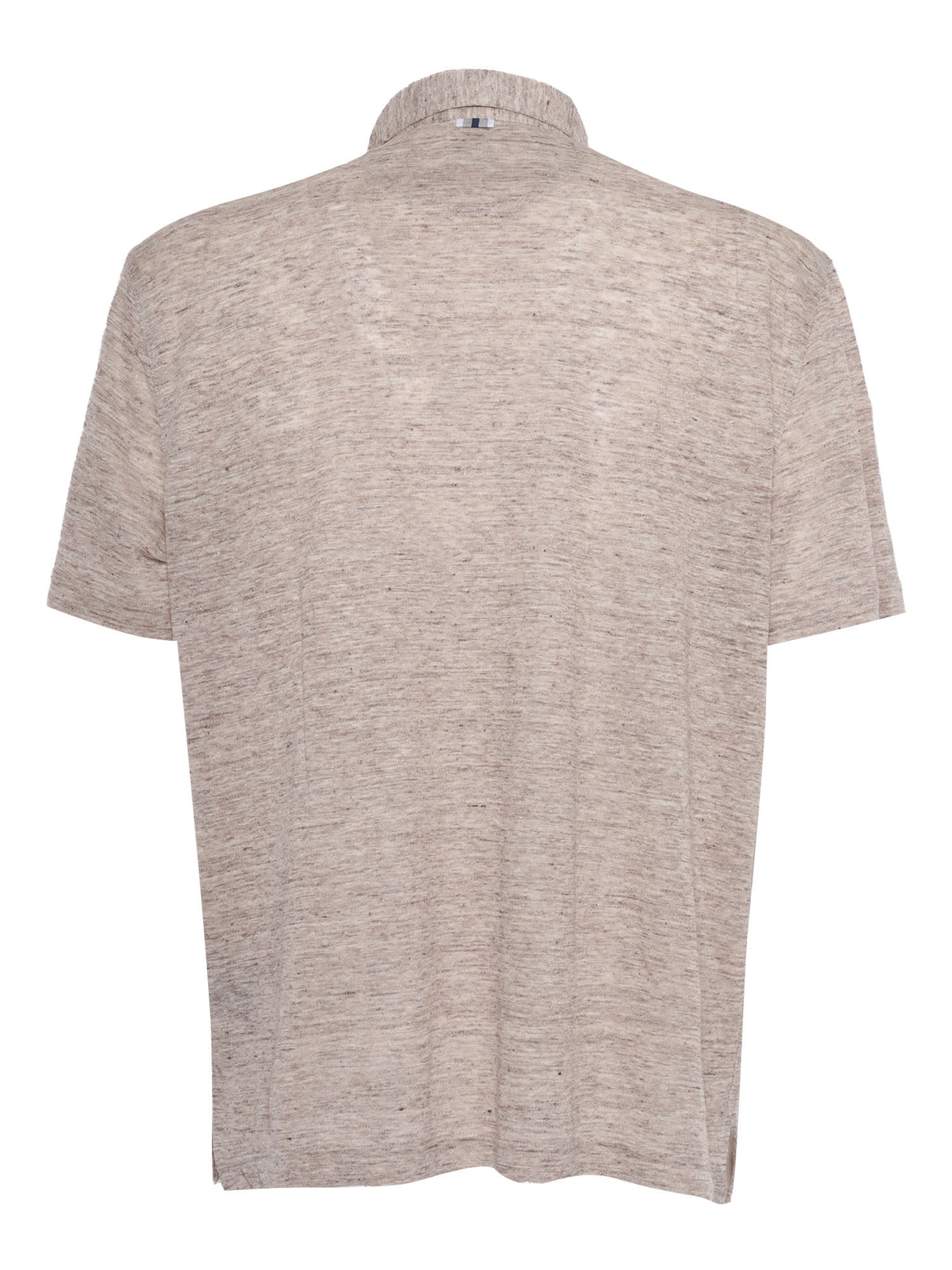 Shop Fedeli Melange Linen T-shirt In Beige