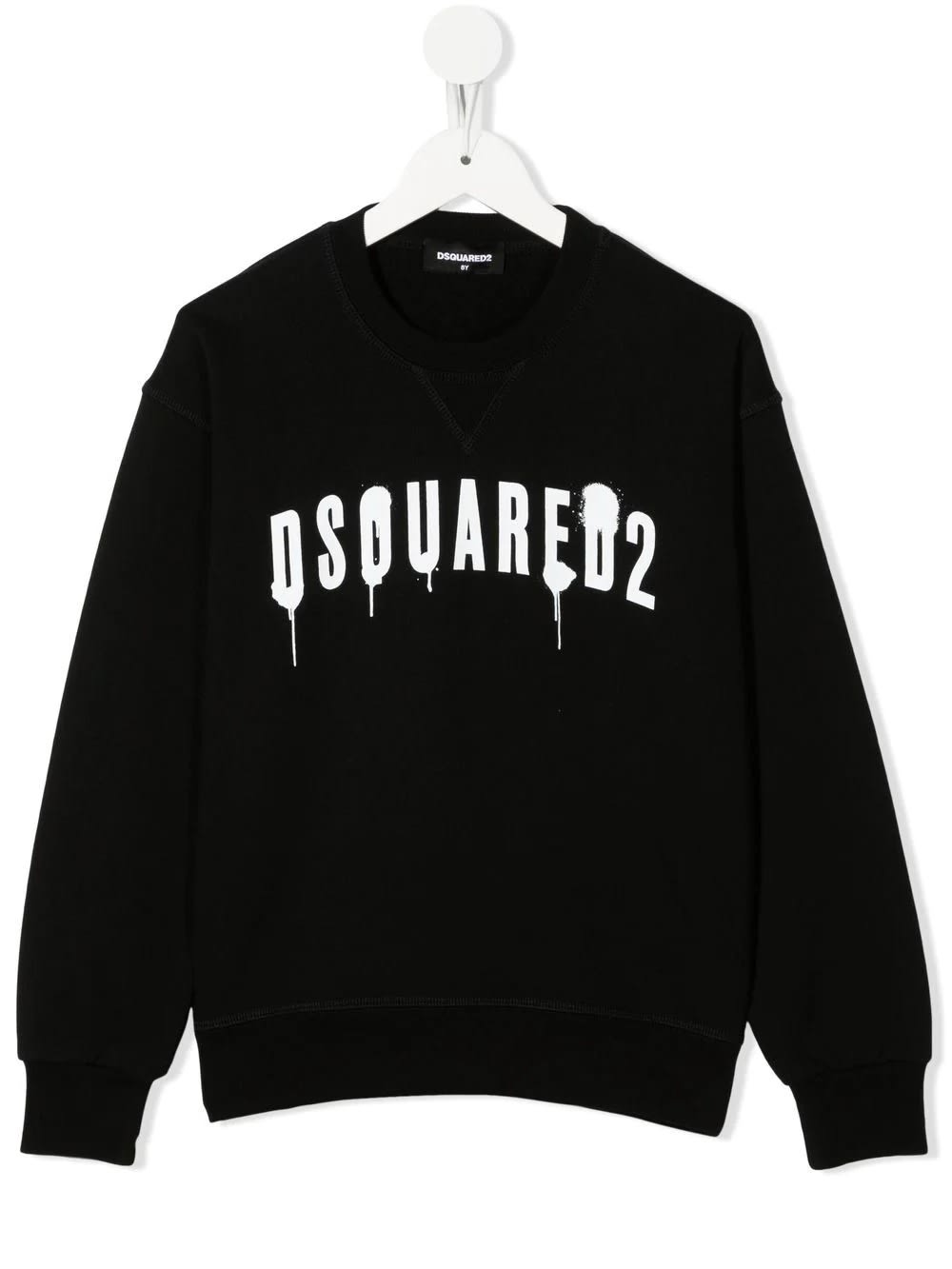 Dsquared2 Kids Black Hoodie With Spray Effect Logo
