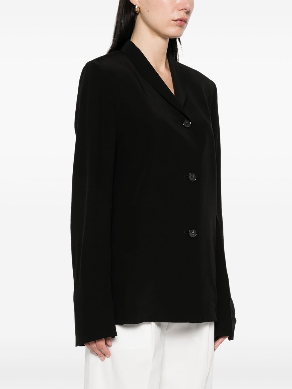 Totême Toteme Single-breasted Blazer Jacket In Black