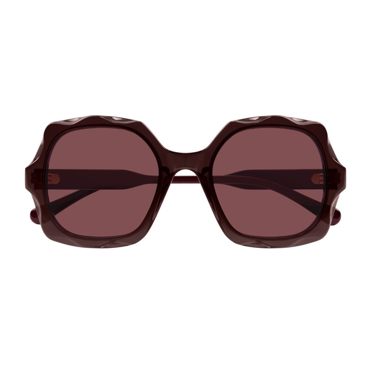 Chloé Ch0226s Linea Chloé 002 Violet Burgundy Sunglasses