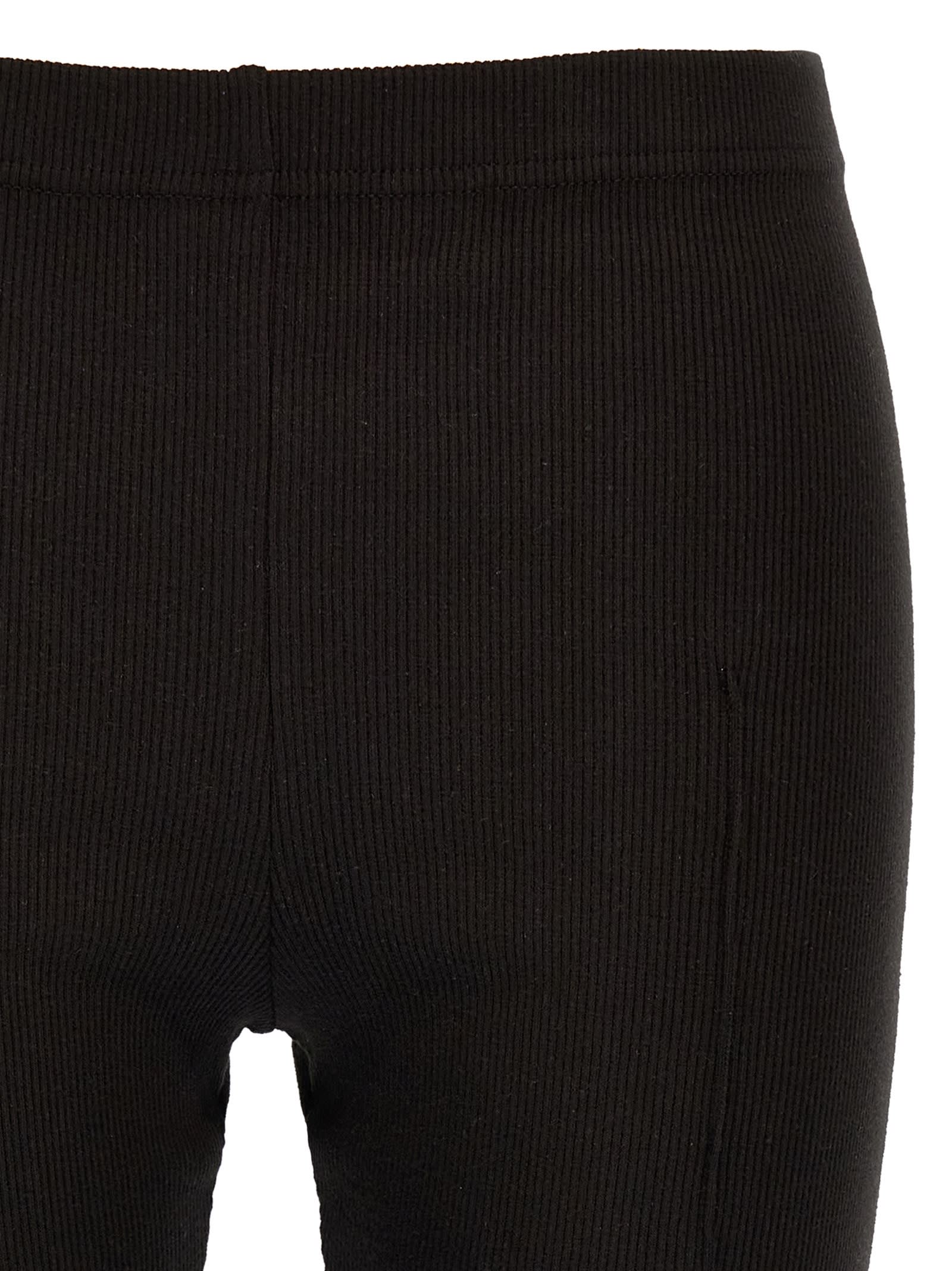 Sleeper Ribbed Texture Stretch Fit Leggings In Black