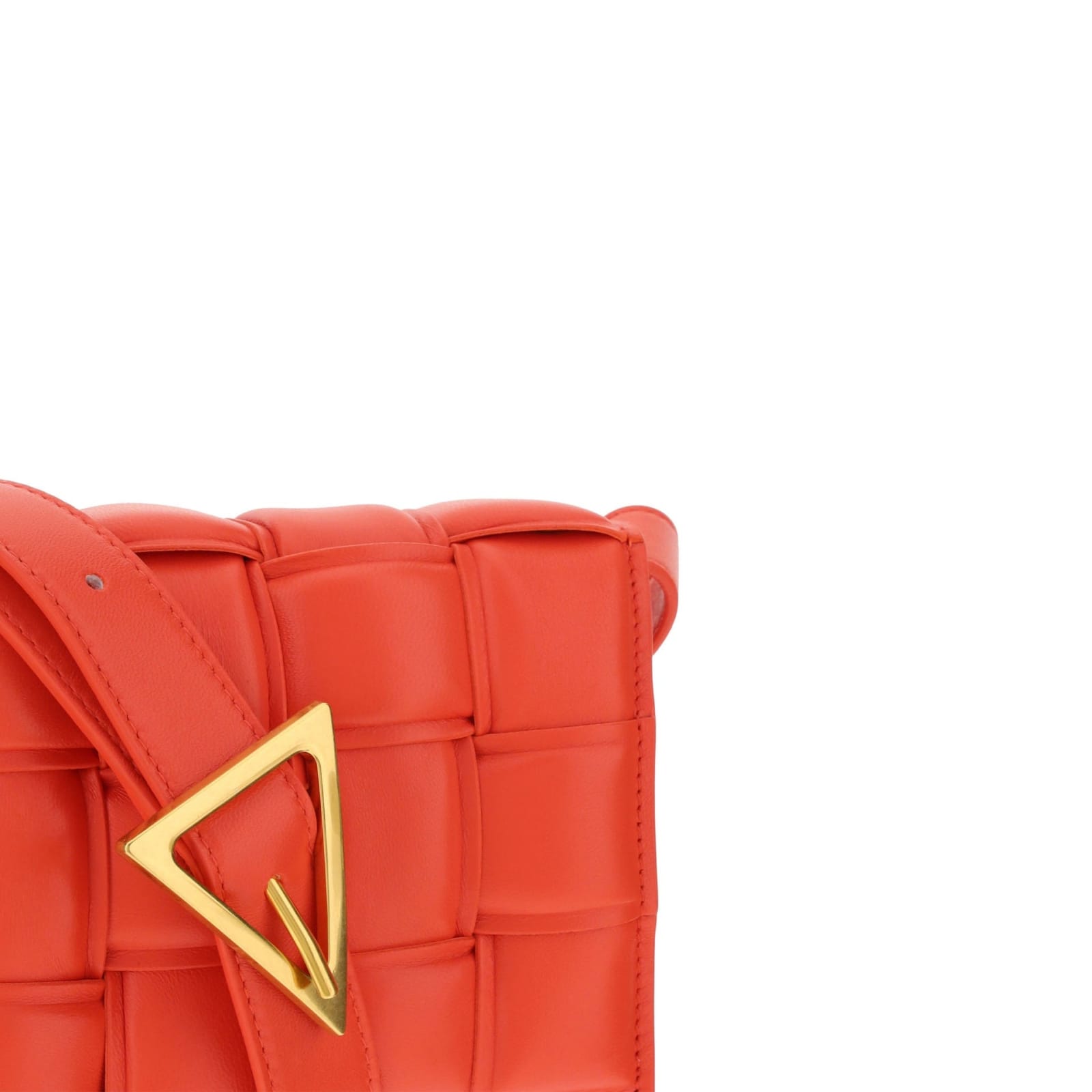 Shop Bottega Veneta Intreccio Shoulder Bag In Red