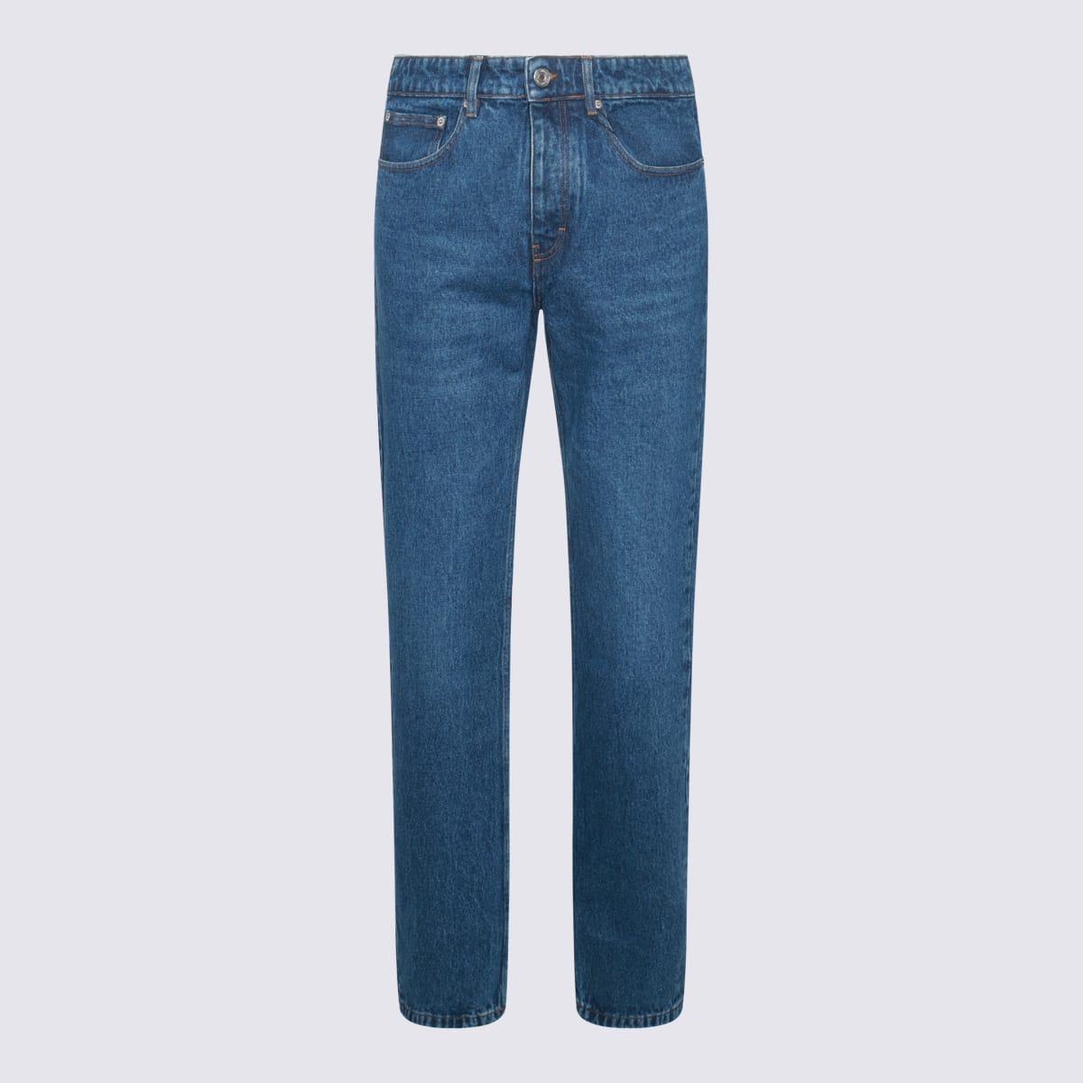 Shop Ami Alexandre Mattiussi Blue Cotton Jeans In Used Blue