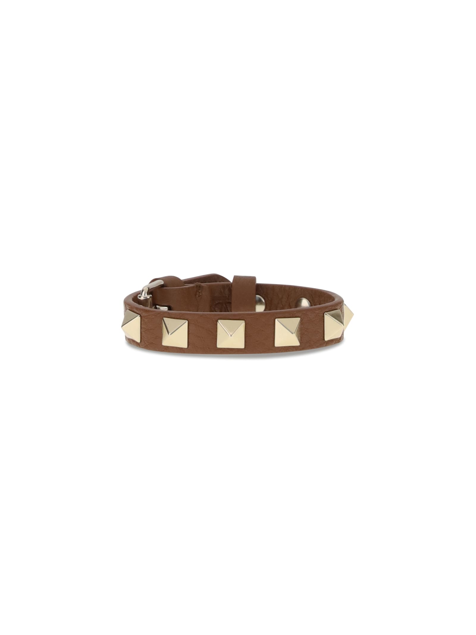 Valentino Adjustable Studded Bracelet Jewelry In Brown