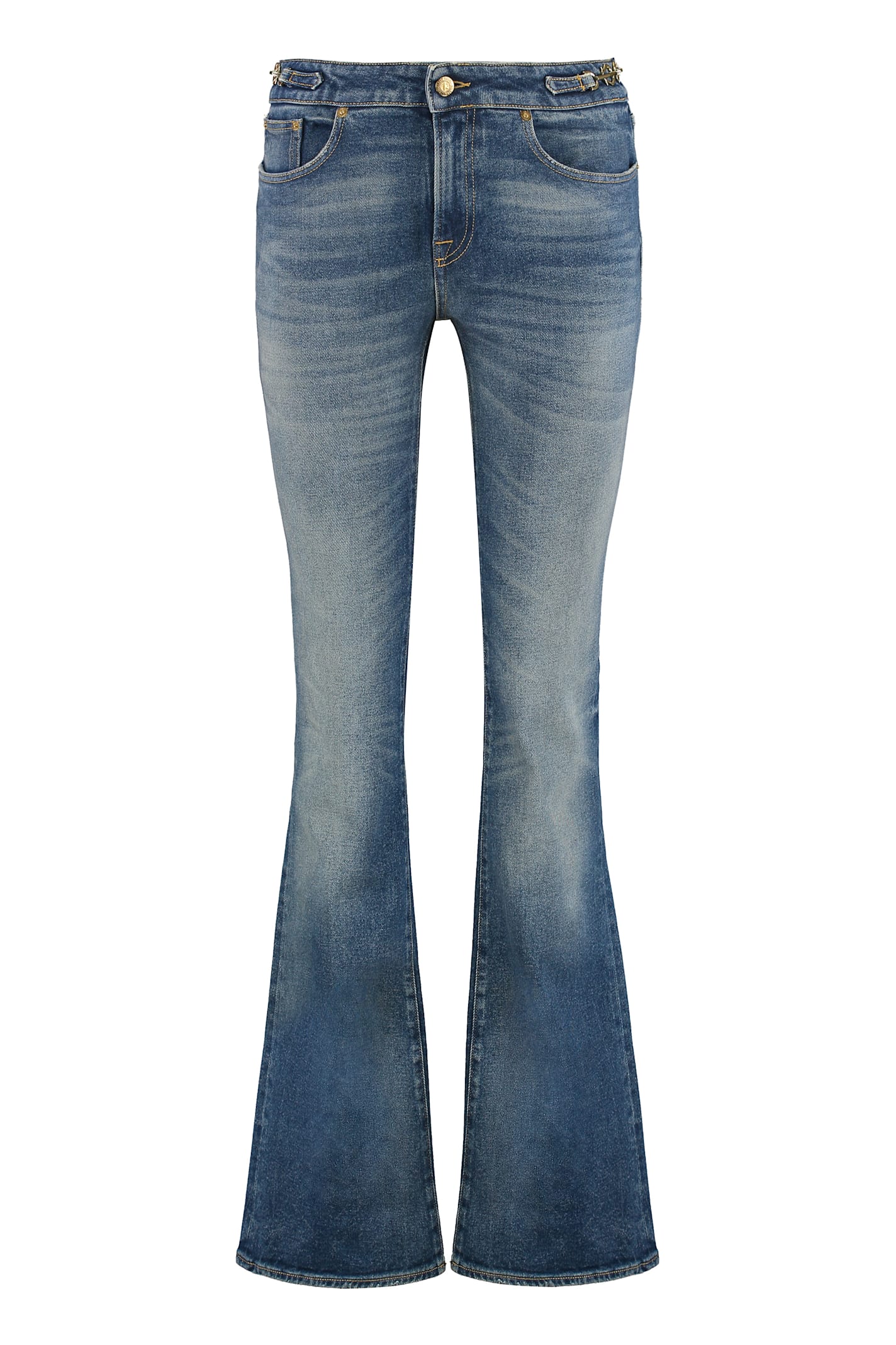 Golden Goose Bootcut Jeans With Vintage Wash In Blue