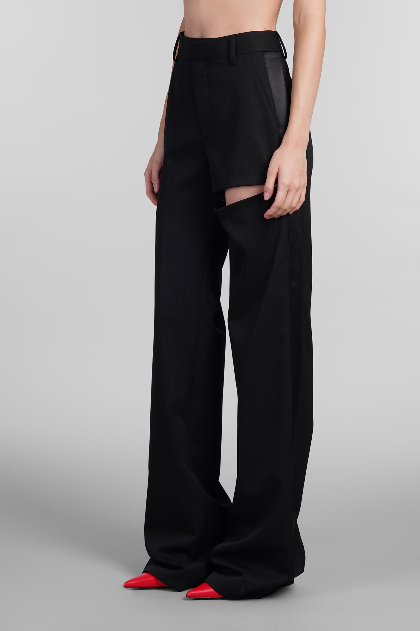 Shop Area Pants In Black Wool