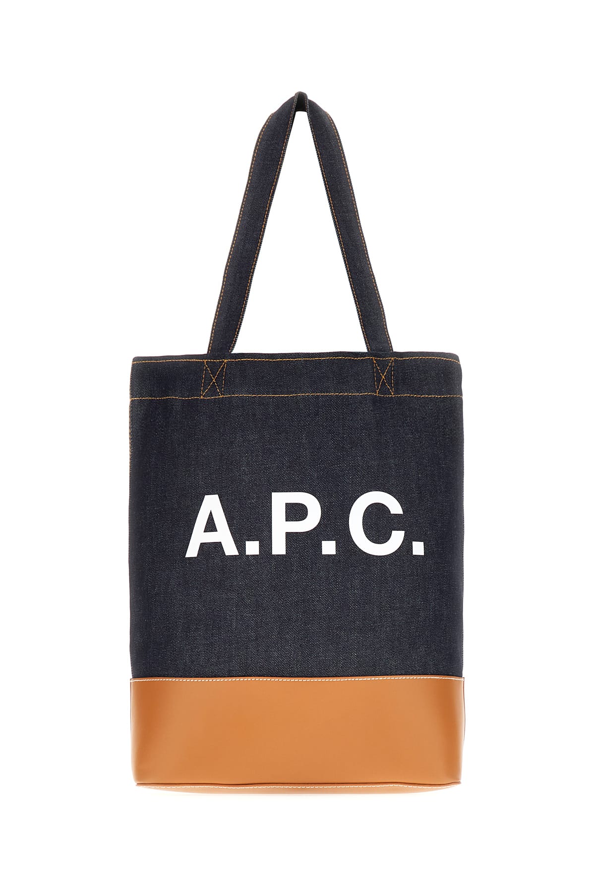 Shop Apc Denim Axel Shoulder Bag In Caramel