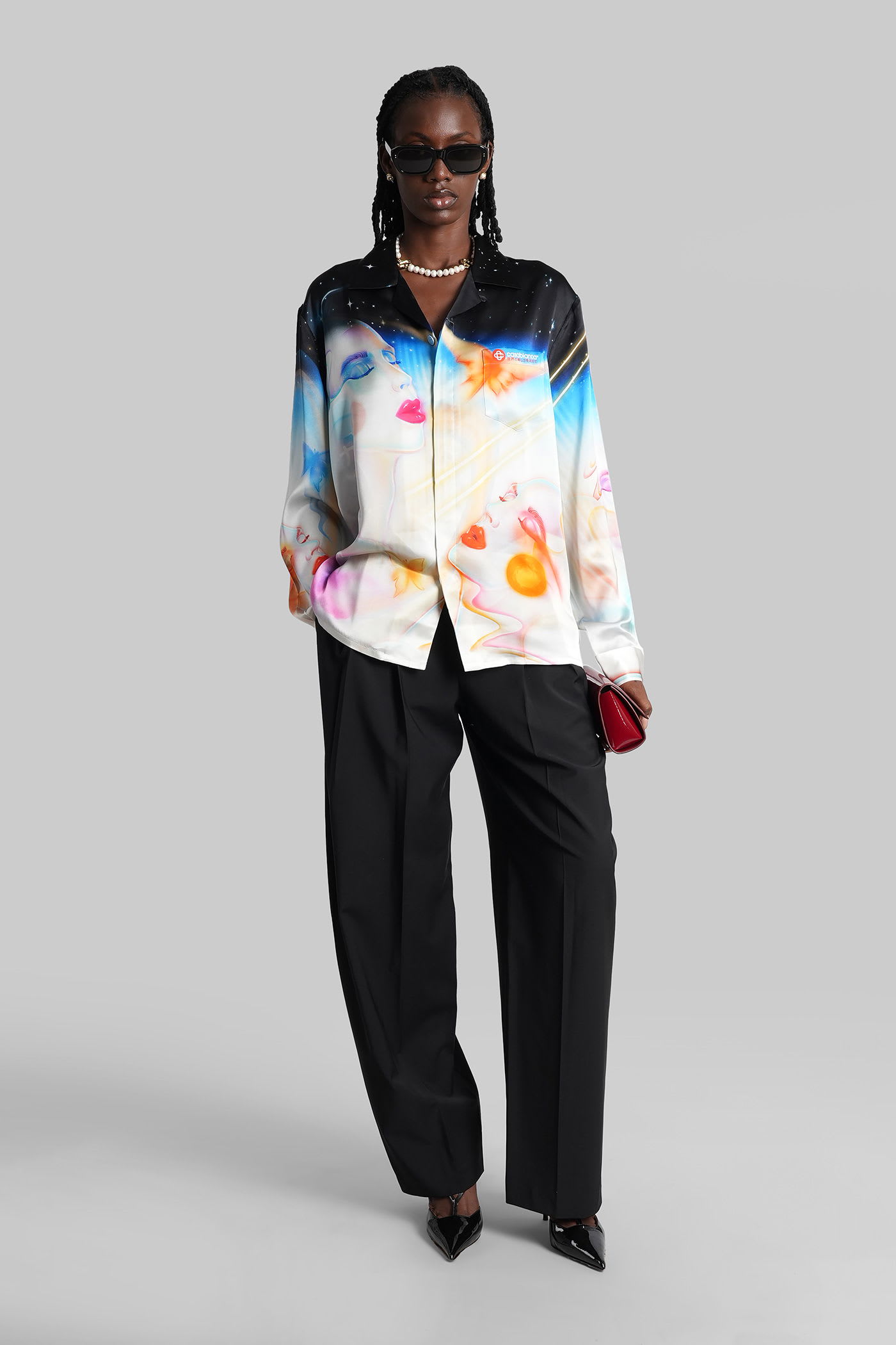 Casablanca Shirt In Multicolor Silk In Multi