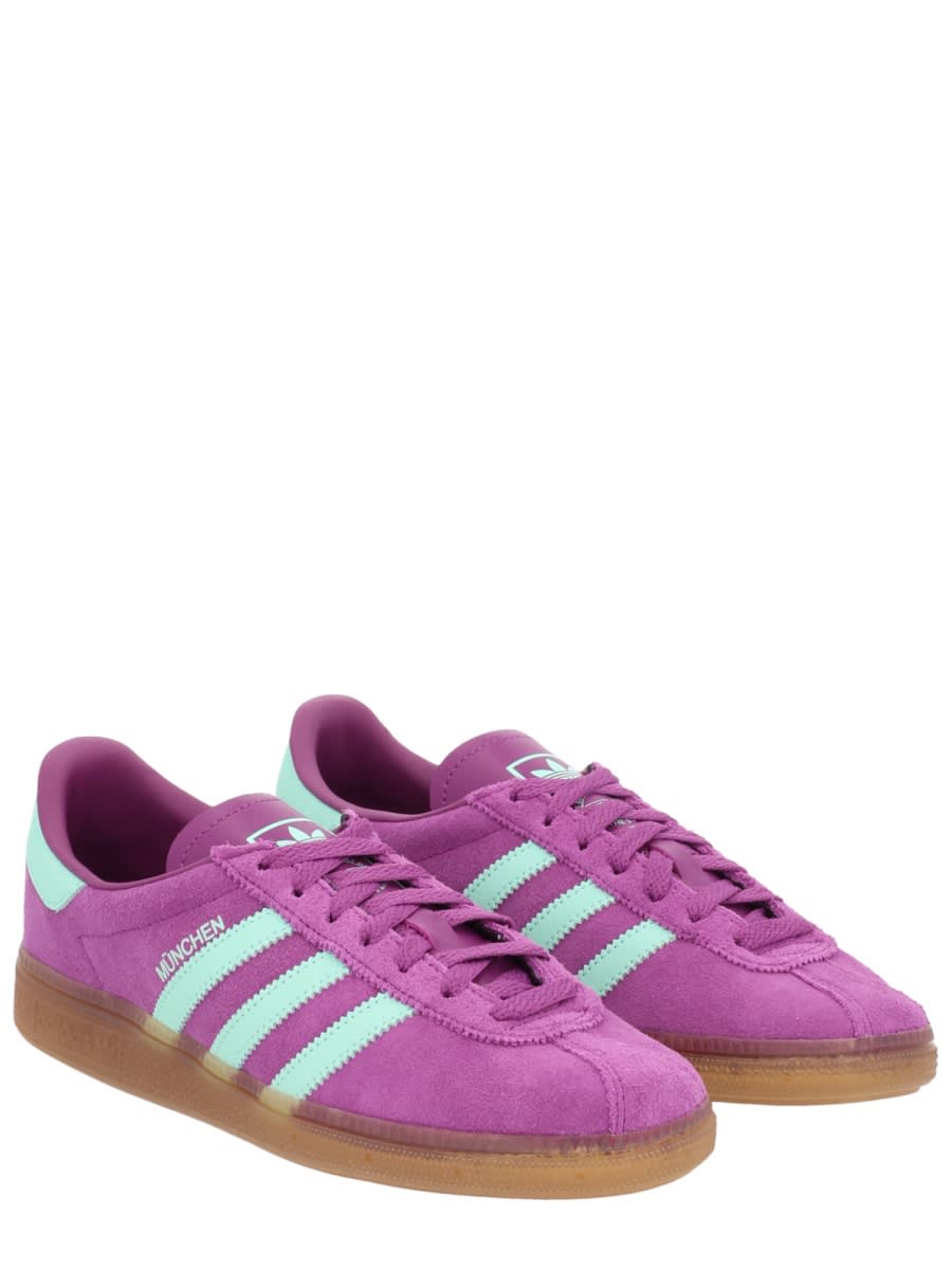 Adidas Originals Stylish Sneakers With Contrast Stripes And Rubber Sole In Purple