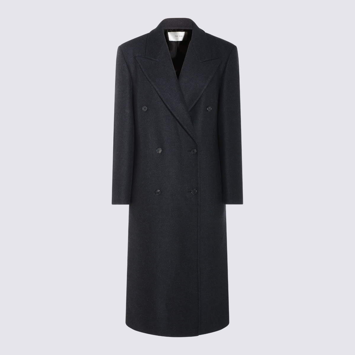 The Row Black Wool Coat In Gray