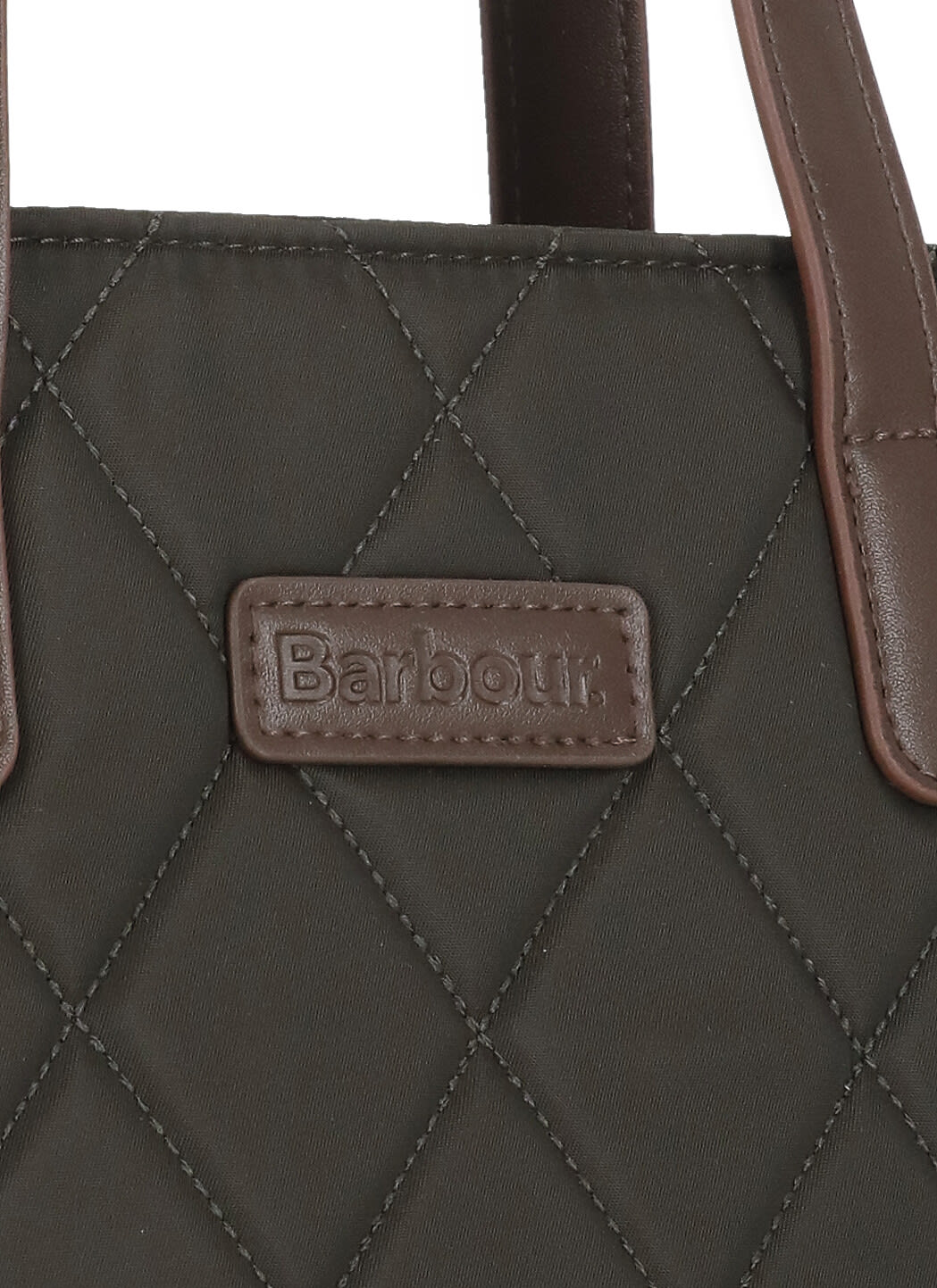 Shop Barbour Quilted Bag With Logo In Green