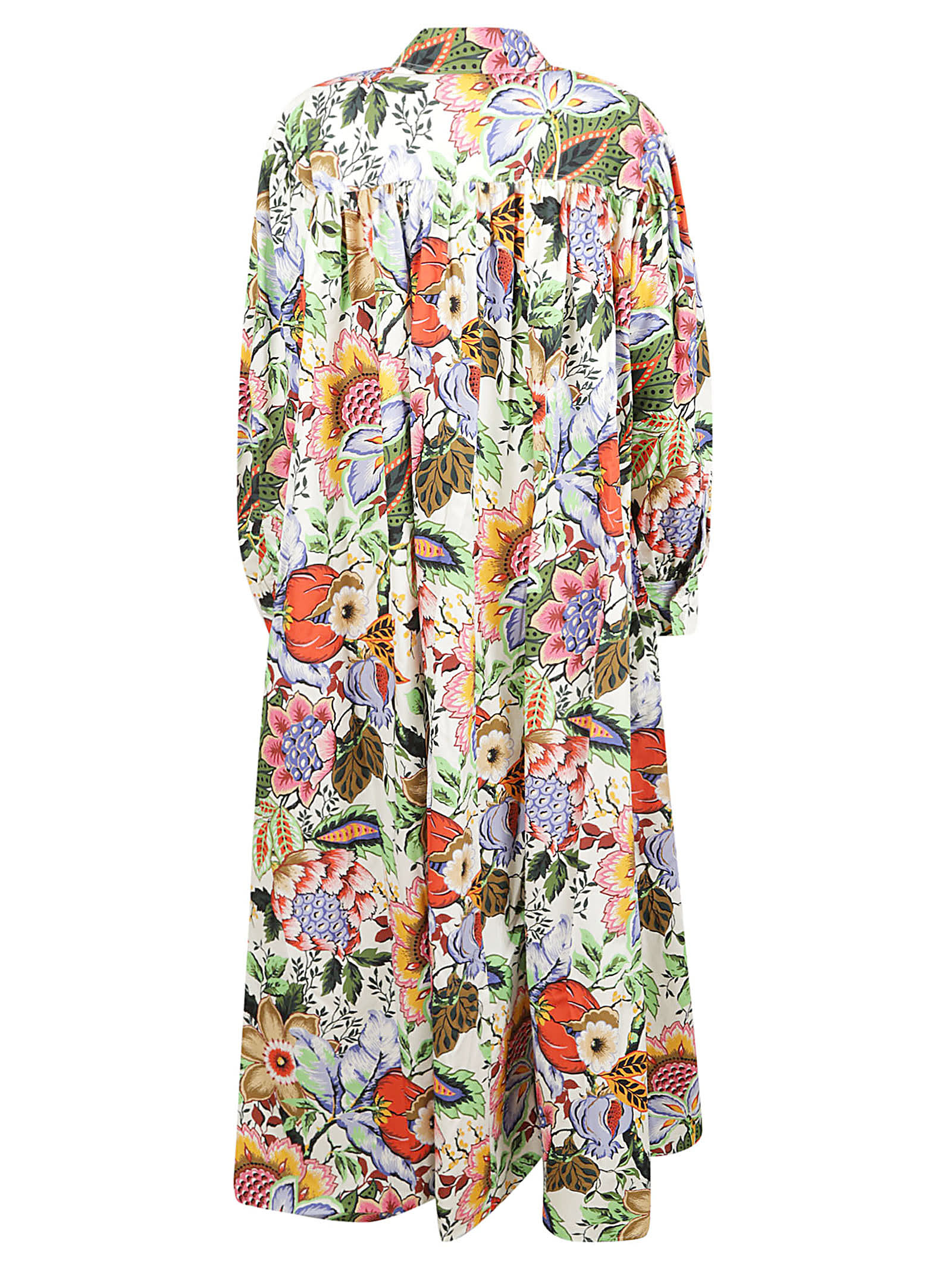 Shop Etro All-over Floral Printed Shirt Dress In Fantasia