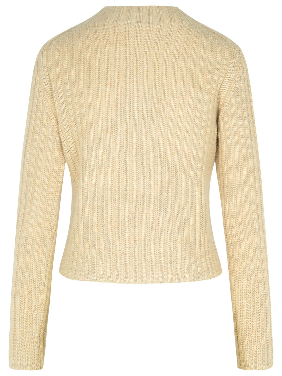 Shop Max Mara Aloa Sweater In Beige Cashmere Blend