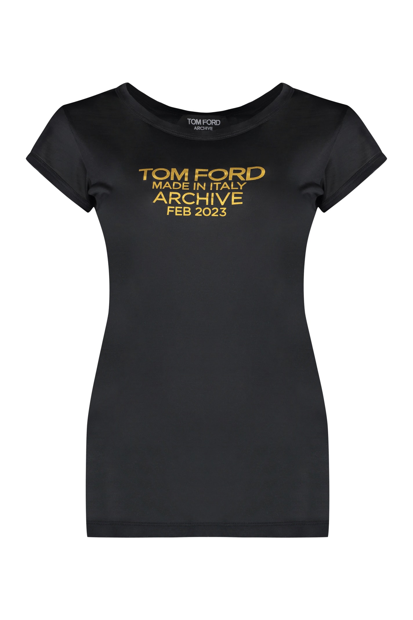 Shop Tom Ford Silk T-shirt In Black