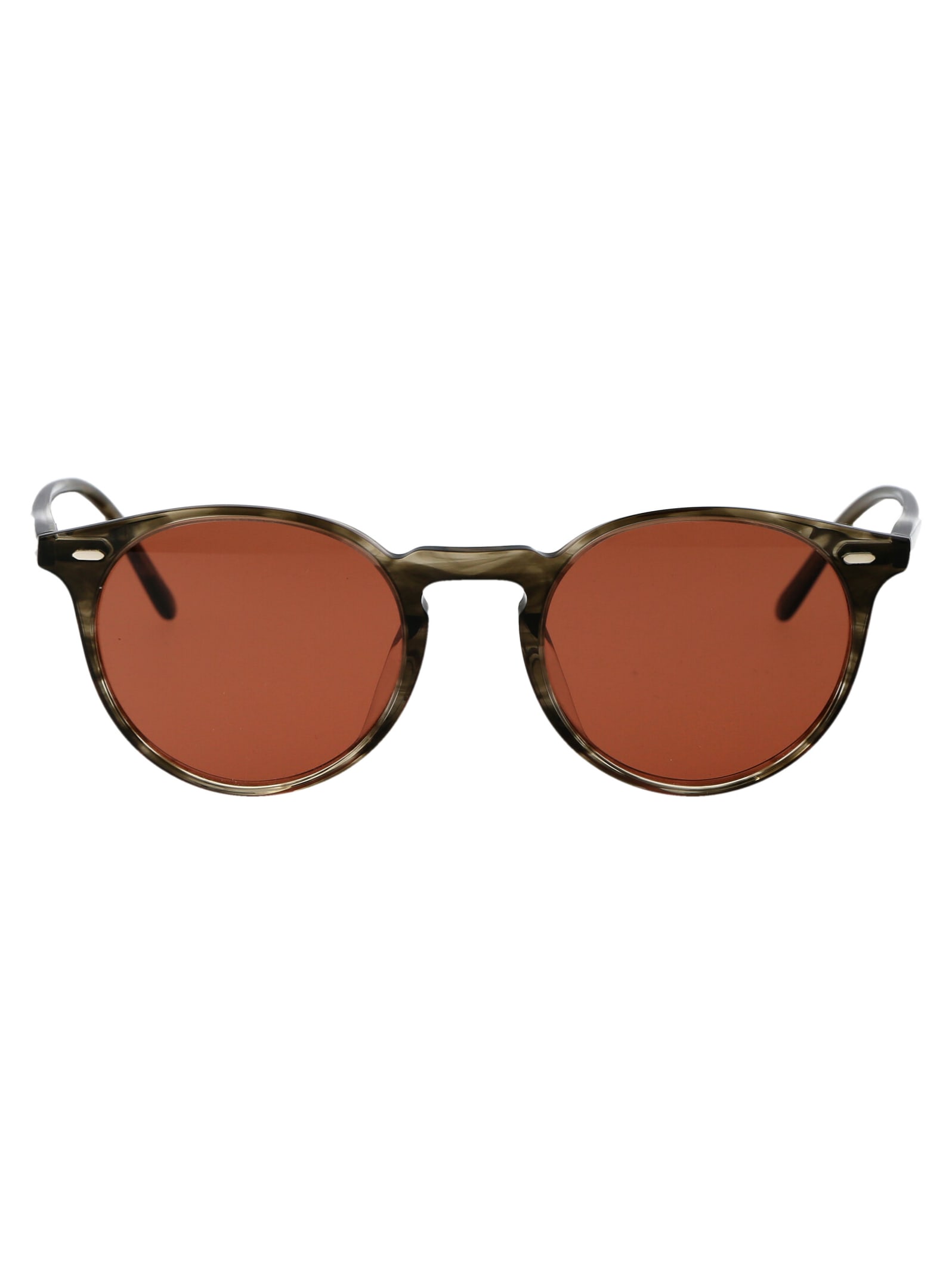 Shop Oliver Peoples N.02 Sun Sunglasses In 173553 Soft Olive Bark