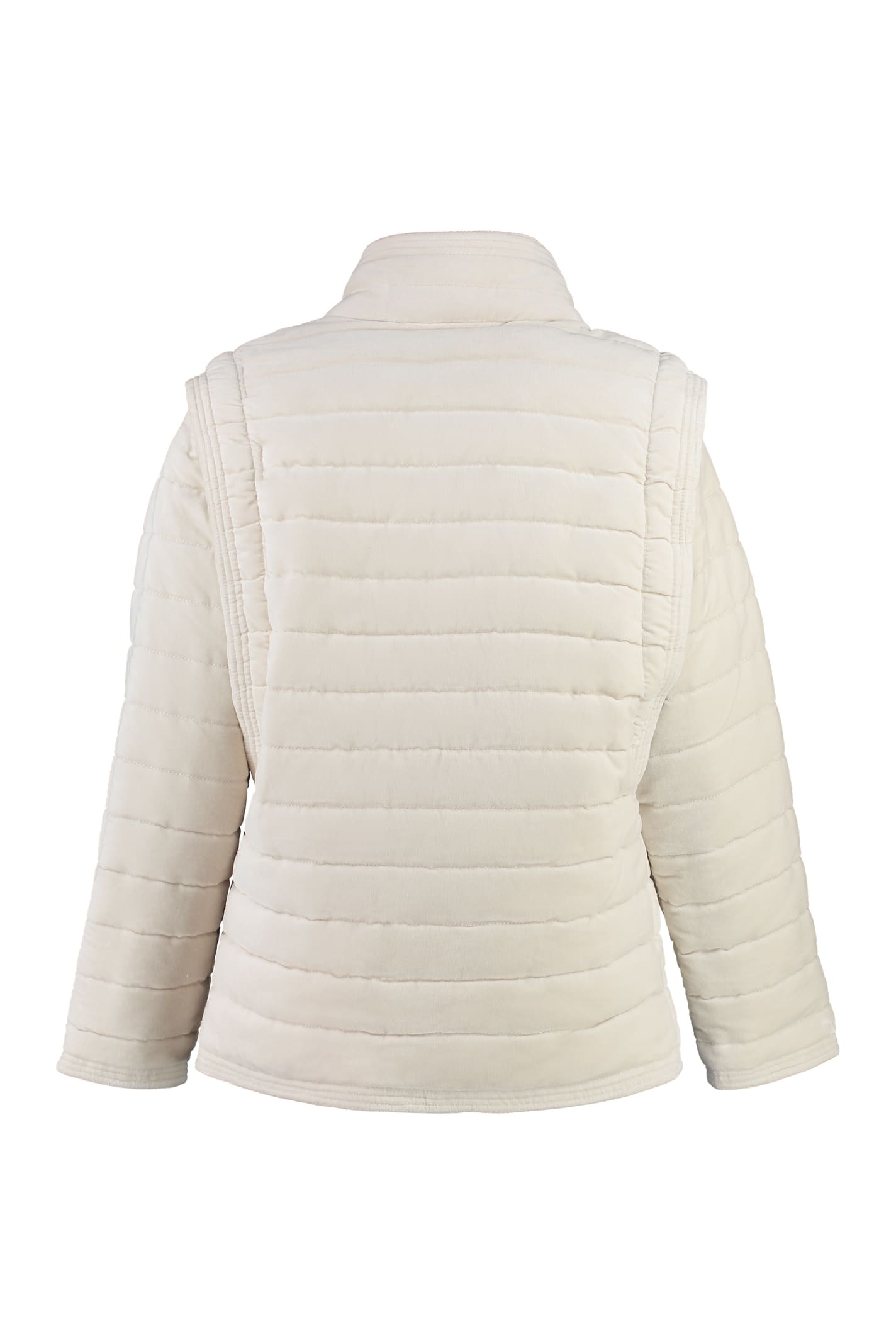 Isabel Marant Étoile Ecru Padded Jacket With Removable Sleeves For Women In Ecru