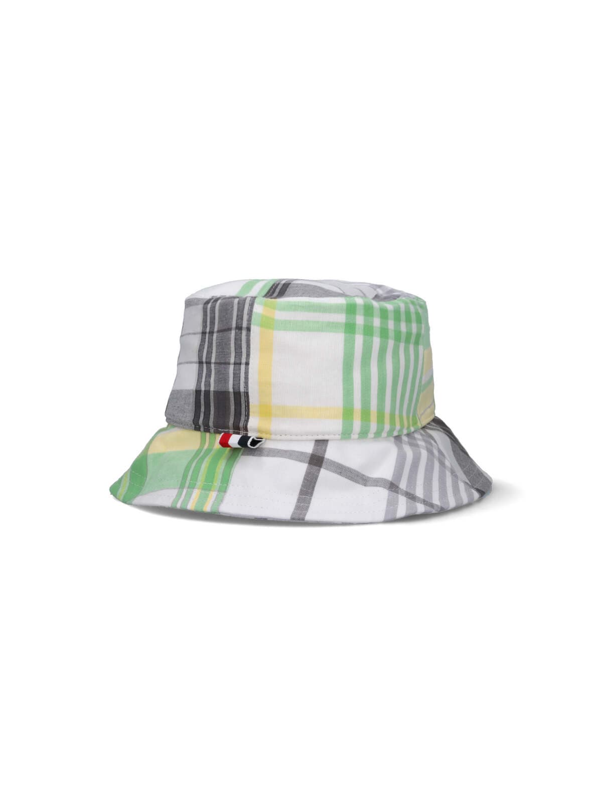 THOM BROWNE QUARTERED FUNMIX BUCKET HAT