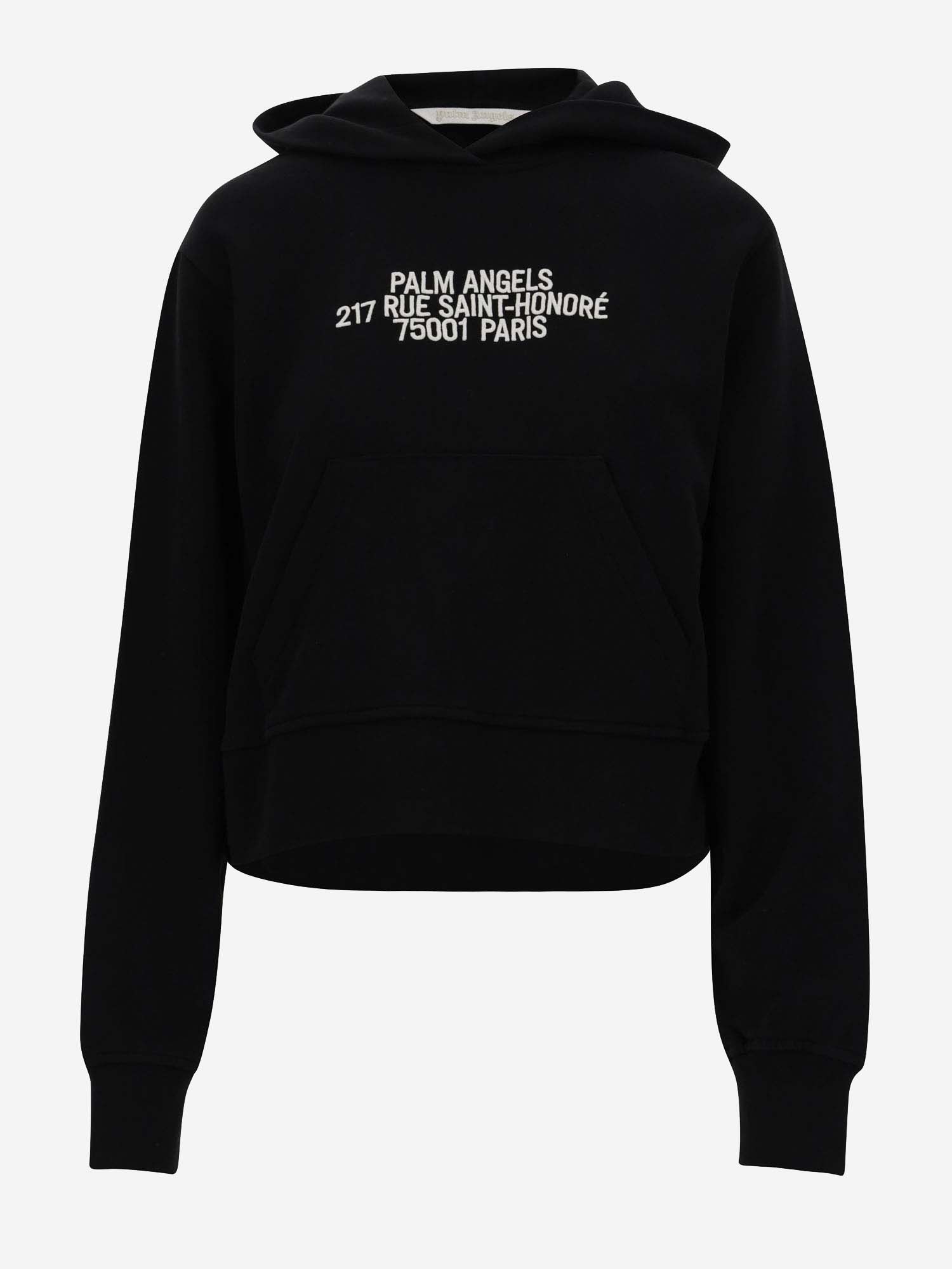 Palm Angels Black & Blue St Moritz Spray Heart Pullover Hoodie