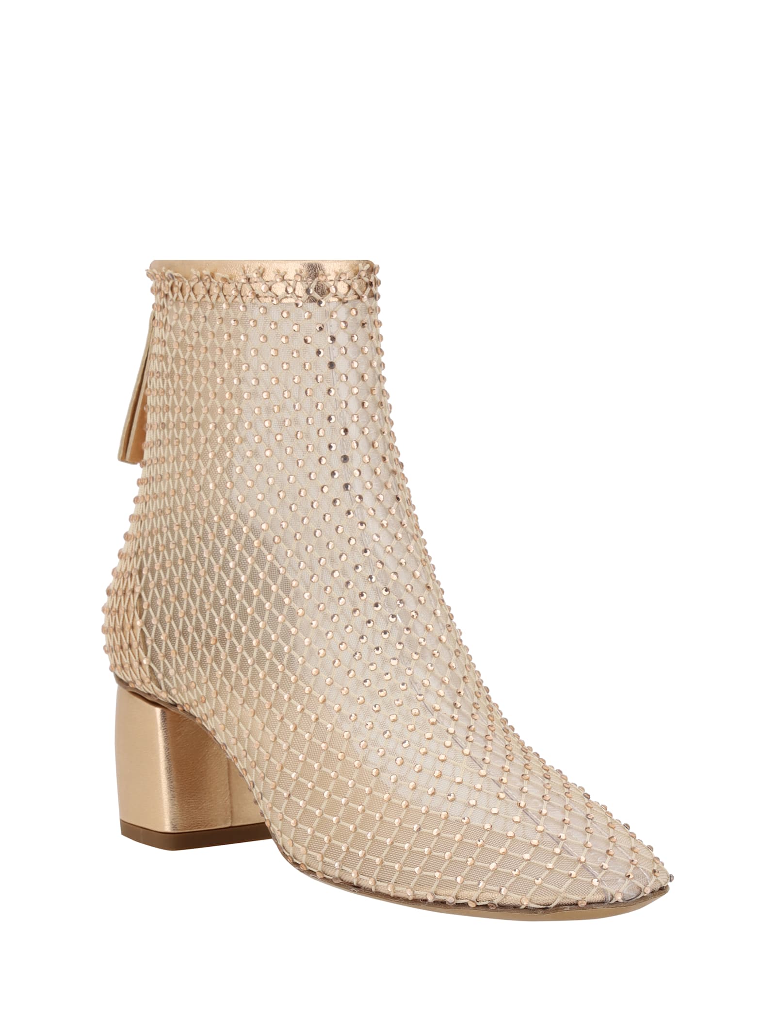 FORTE FORTE STRASS MESH ANKLE BOOTS