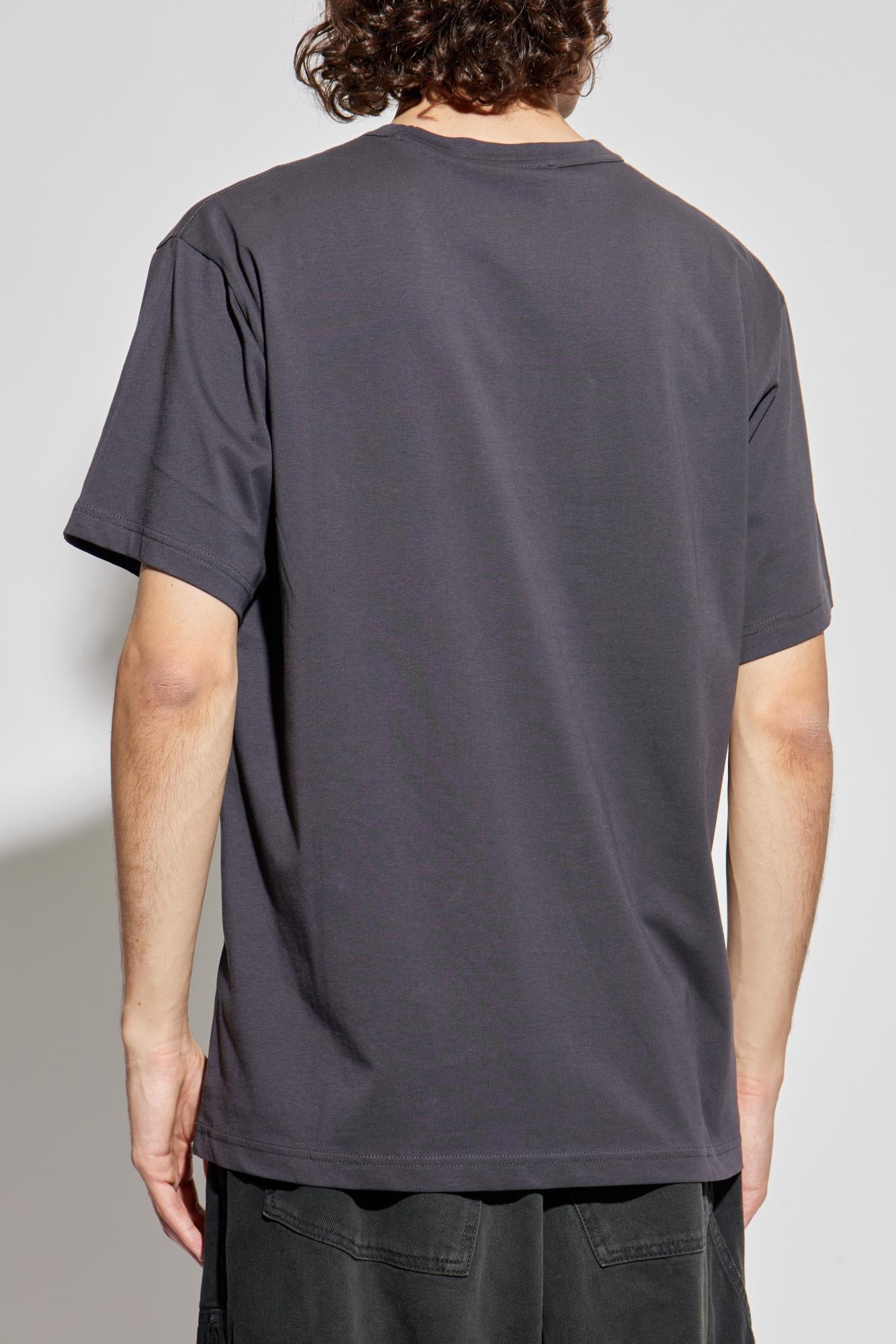 Versace Jeans Couture T-shirt With Printed Logo In Purple