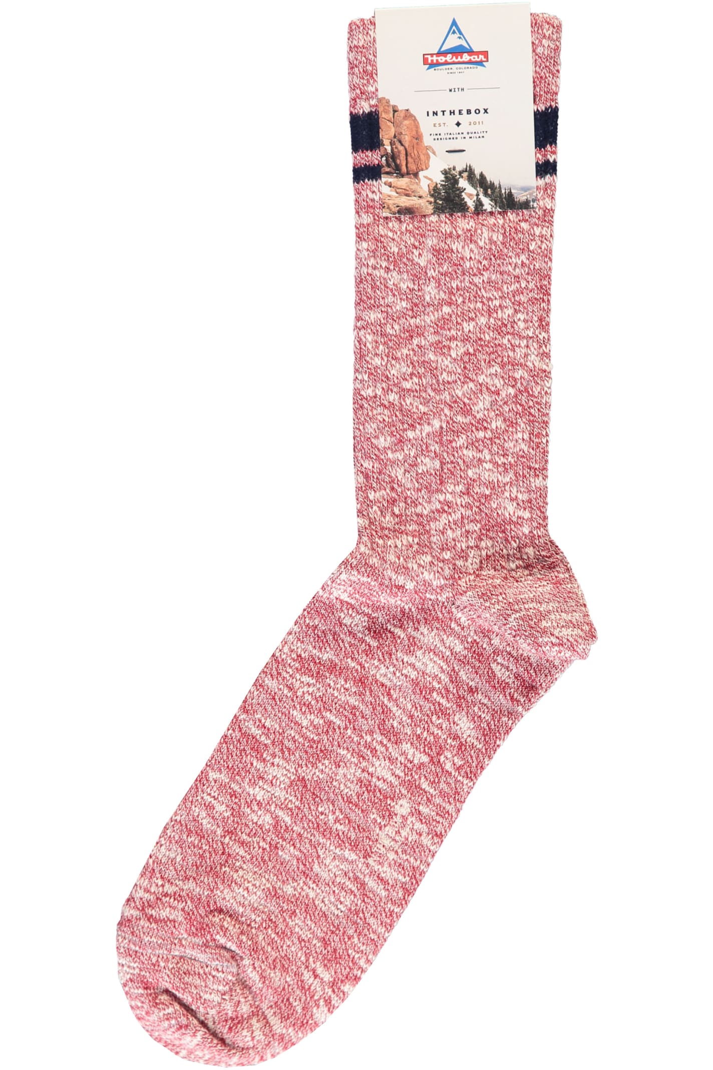 Shop Holubar Cotton Socks In Red