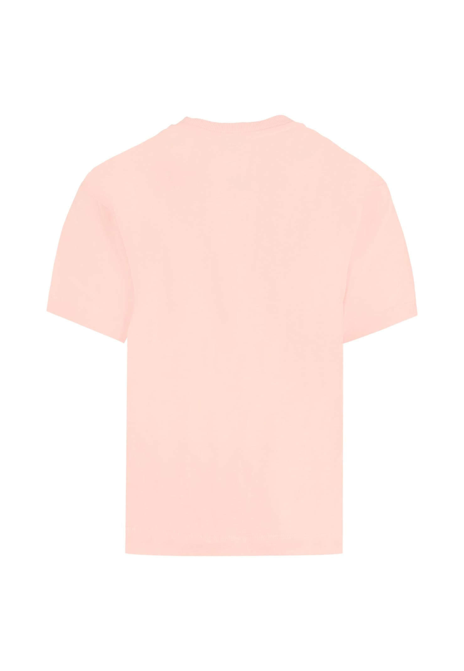 Moschino Pink T-shirt For Girl With Teddy Bear In Animal Print