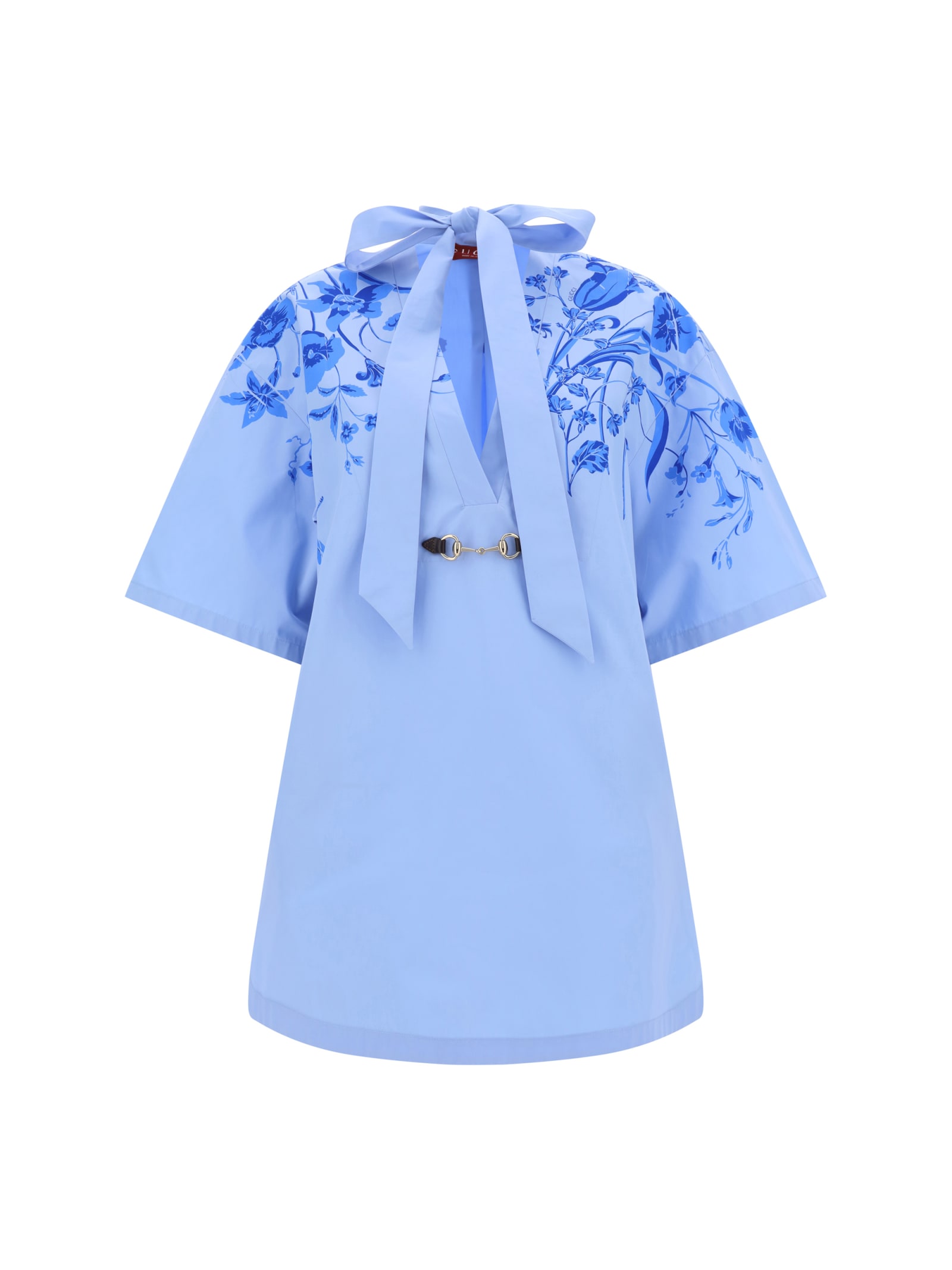 Shop Gucci Top In Baby Blue/mix