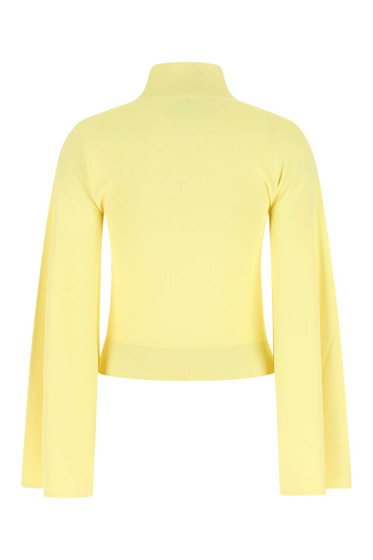 Shop Loewe Pastel Yellow Stretch Viscose Blend Sweater
