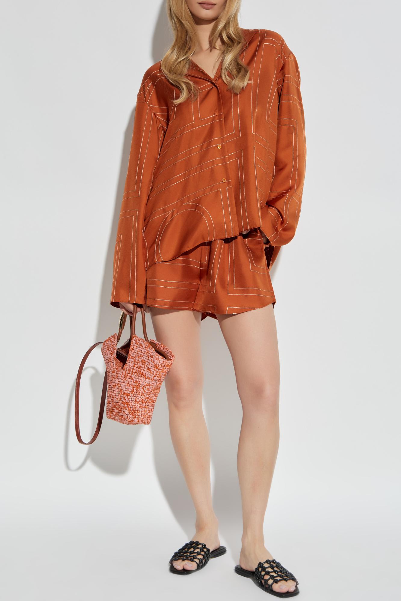 Totême Toteme Silk Shirt In Brown