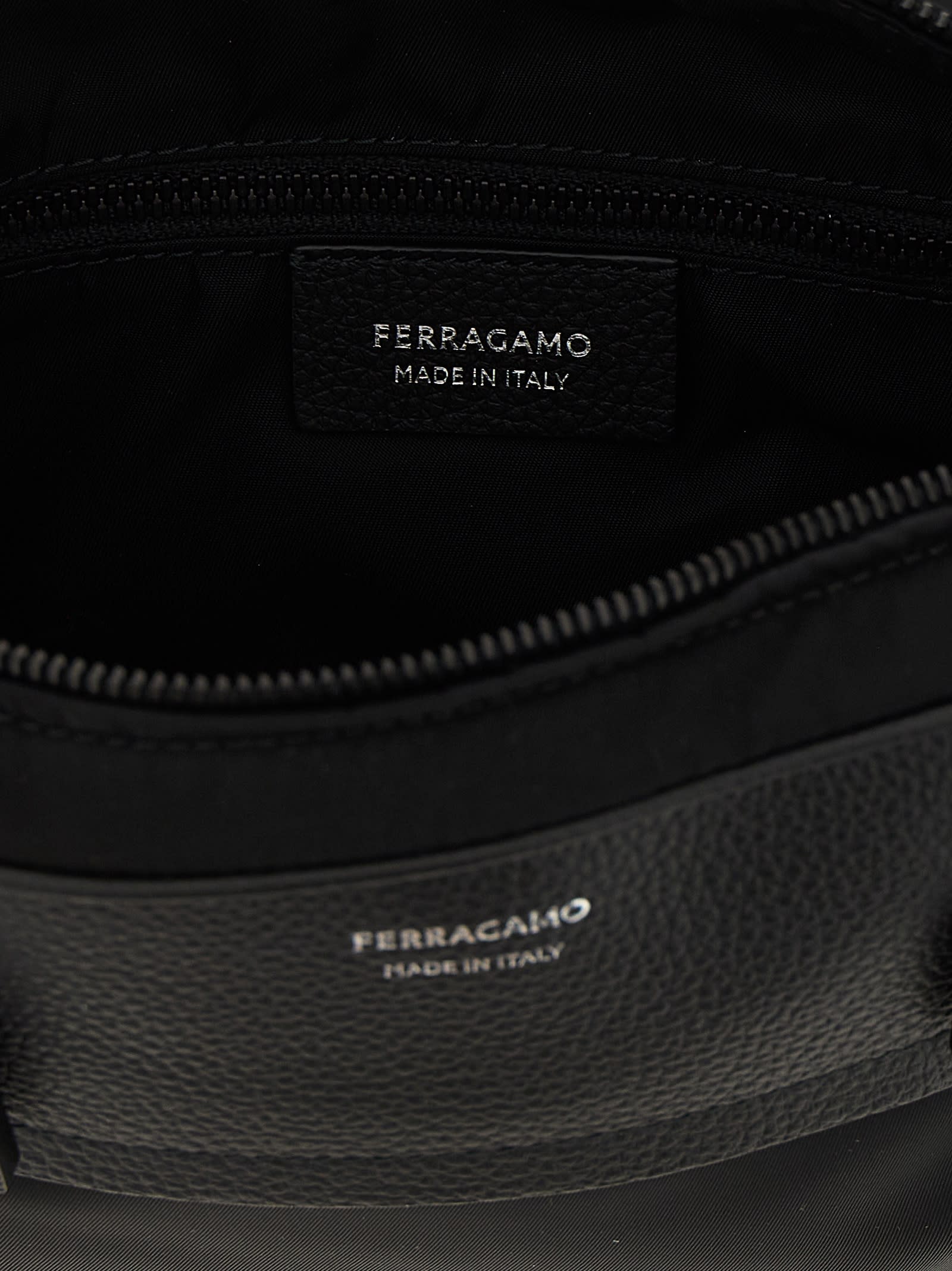 Ferragamo Modern Messenger Bag Adjustable Strap In Black