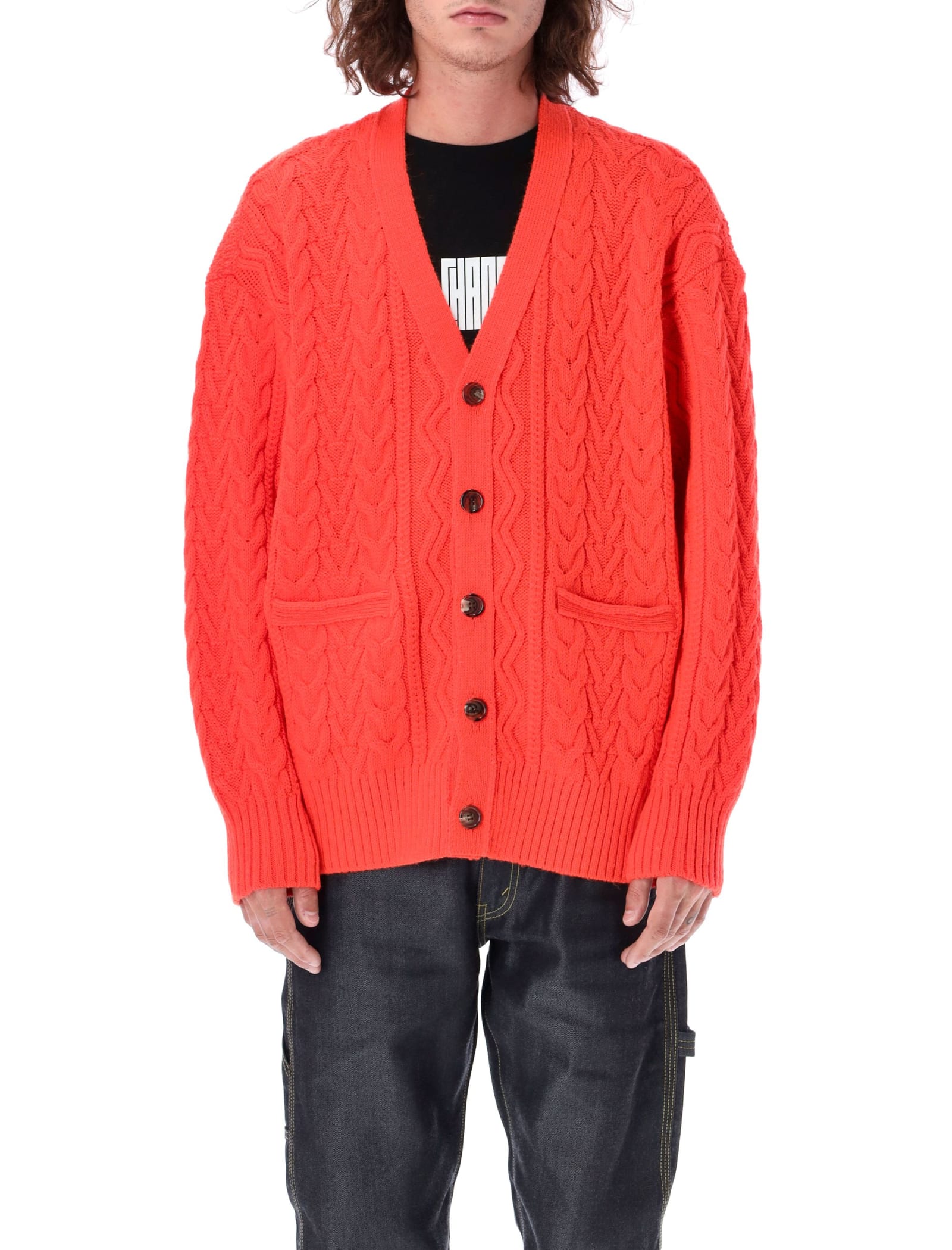 UNDERCOVER CABLE-KNIT CARDIGAN