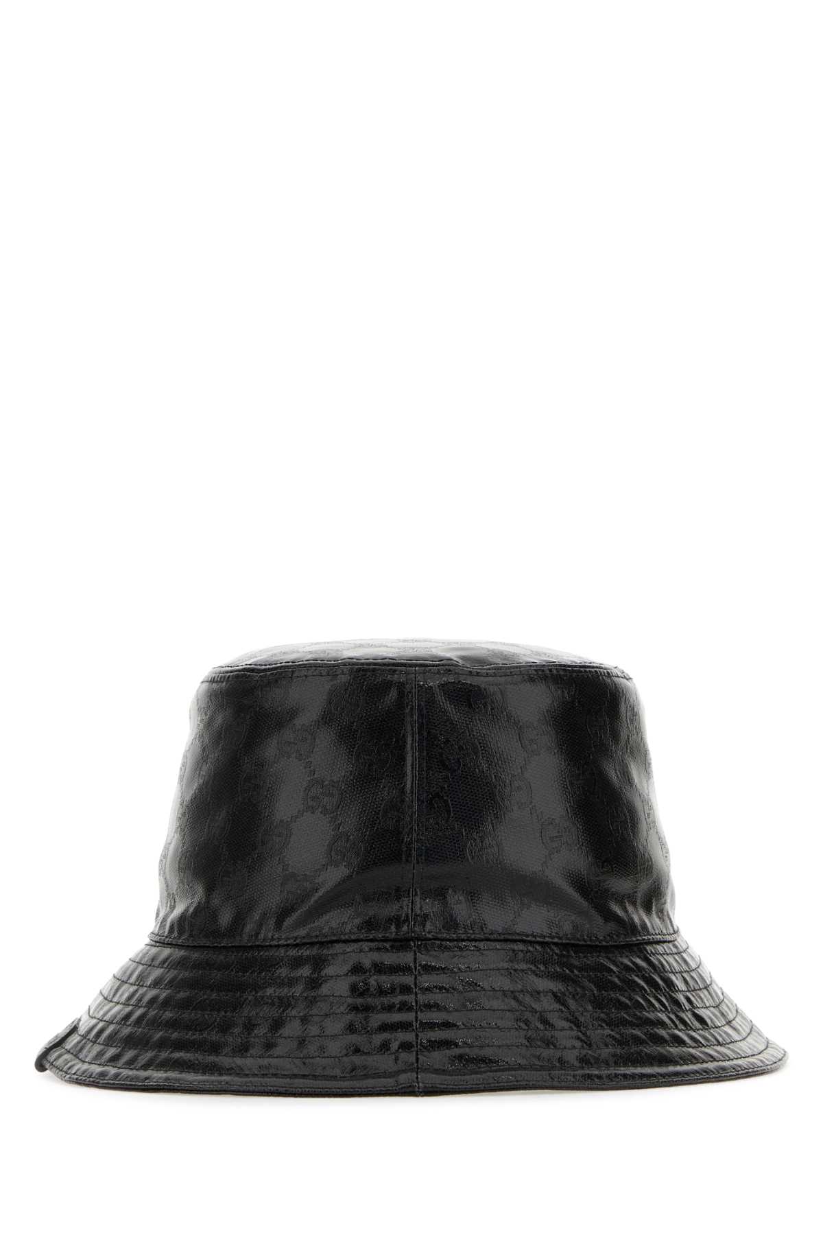 Shop Gucci Black Gg Crystal Bucket Hat In Blk