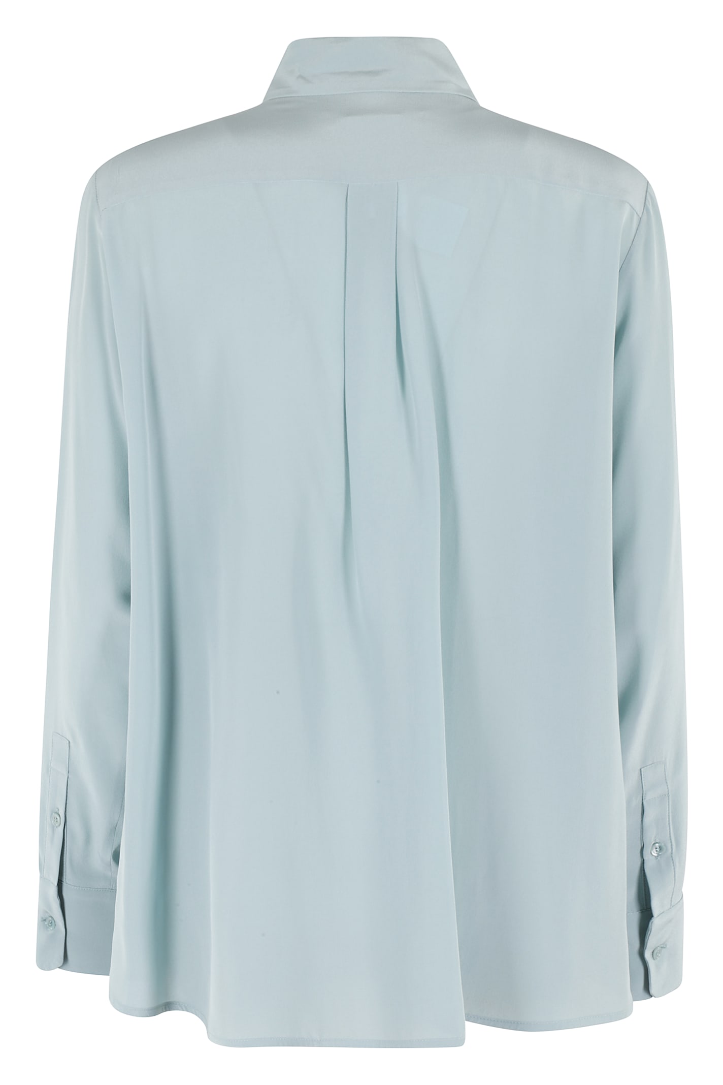 Weekend Max Mara Almina Silk Shirt Back Pleat In Anice