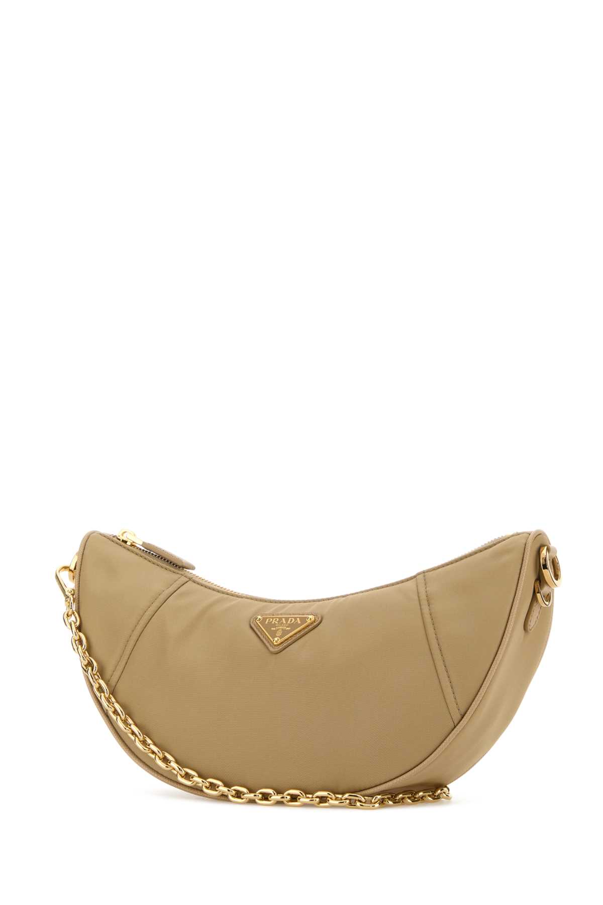 Prada Women's Beige Re-nylondemi-lune Shoulder Bag