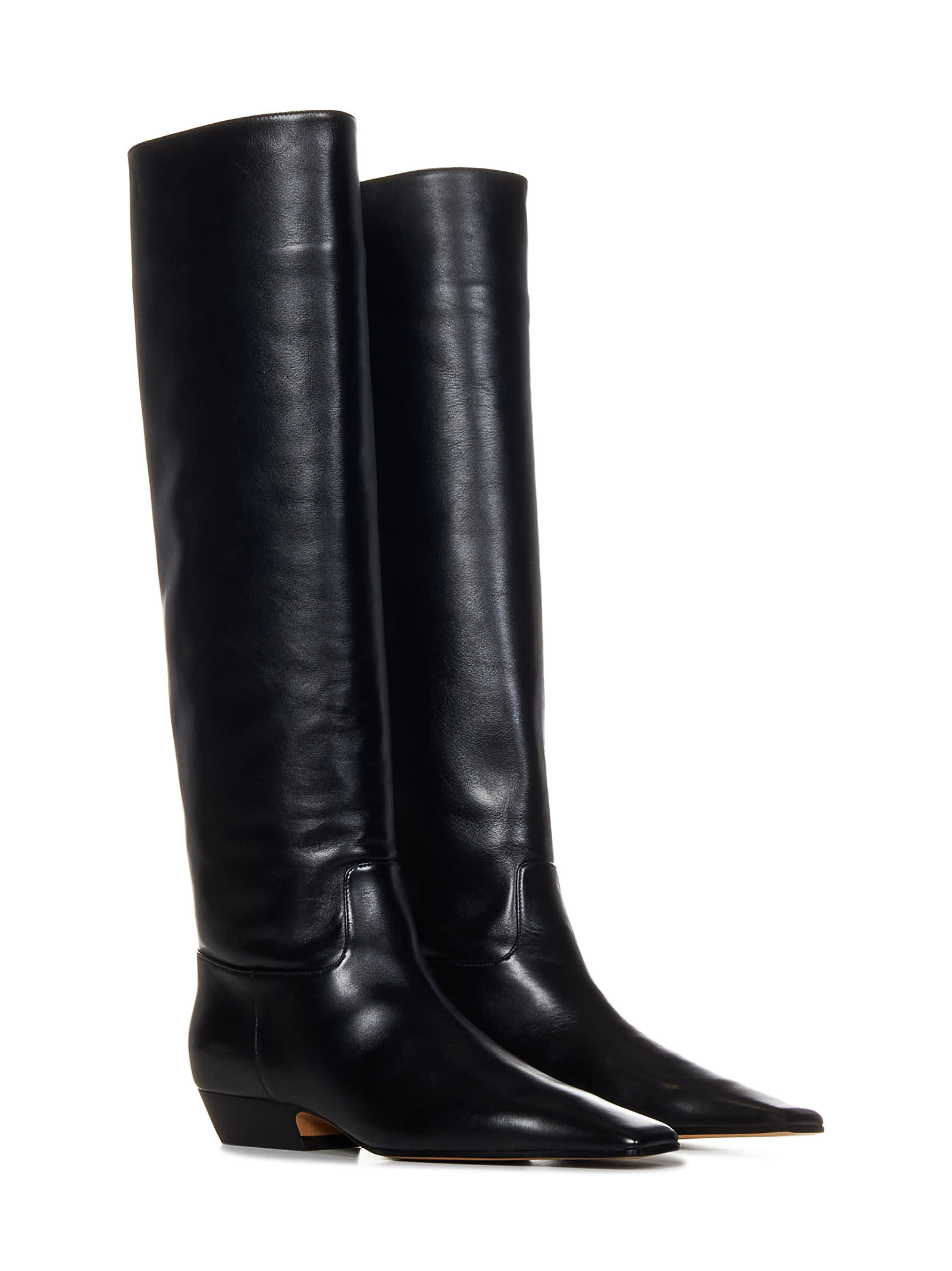 Khaite Marfa Leather Over-the-knee Boots In Black | ModeSens