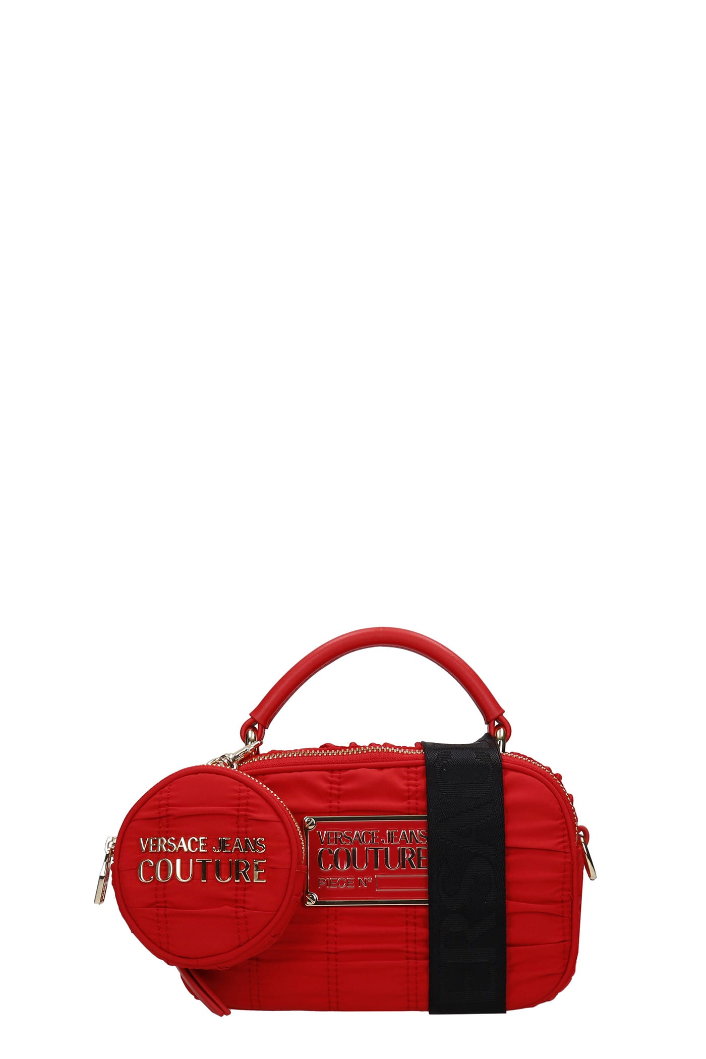 Versace Jeans Couture Hand Bag In Red Nylon