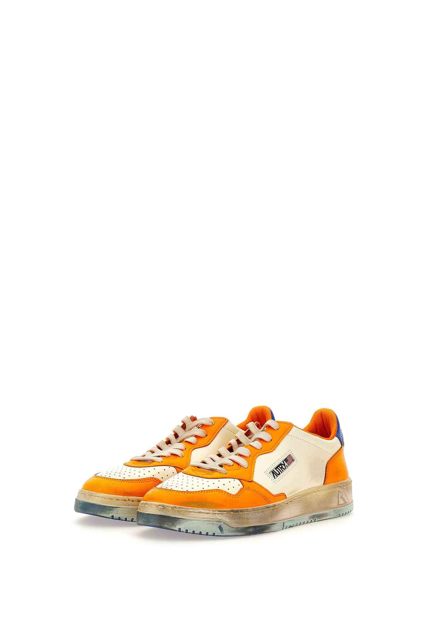 Shop Autry Avlm Bc04 Sneakers In White-orange-blue