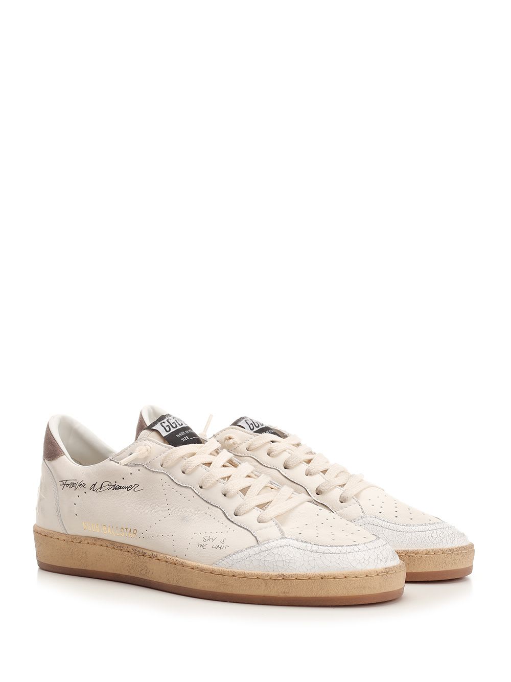 Shop Golden Goose Ball Star Sneakers In White