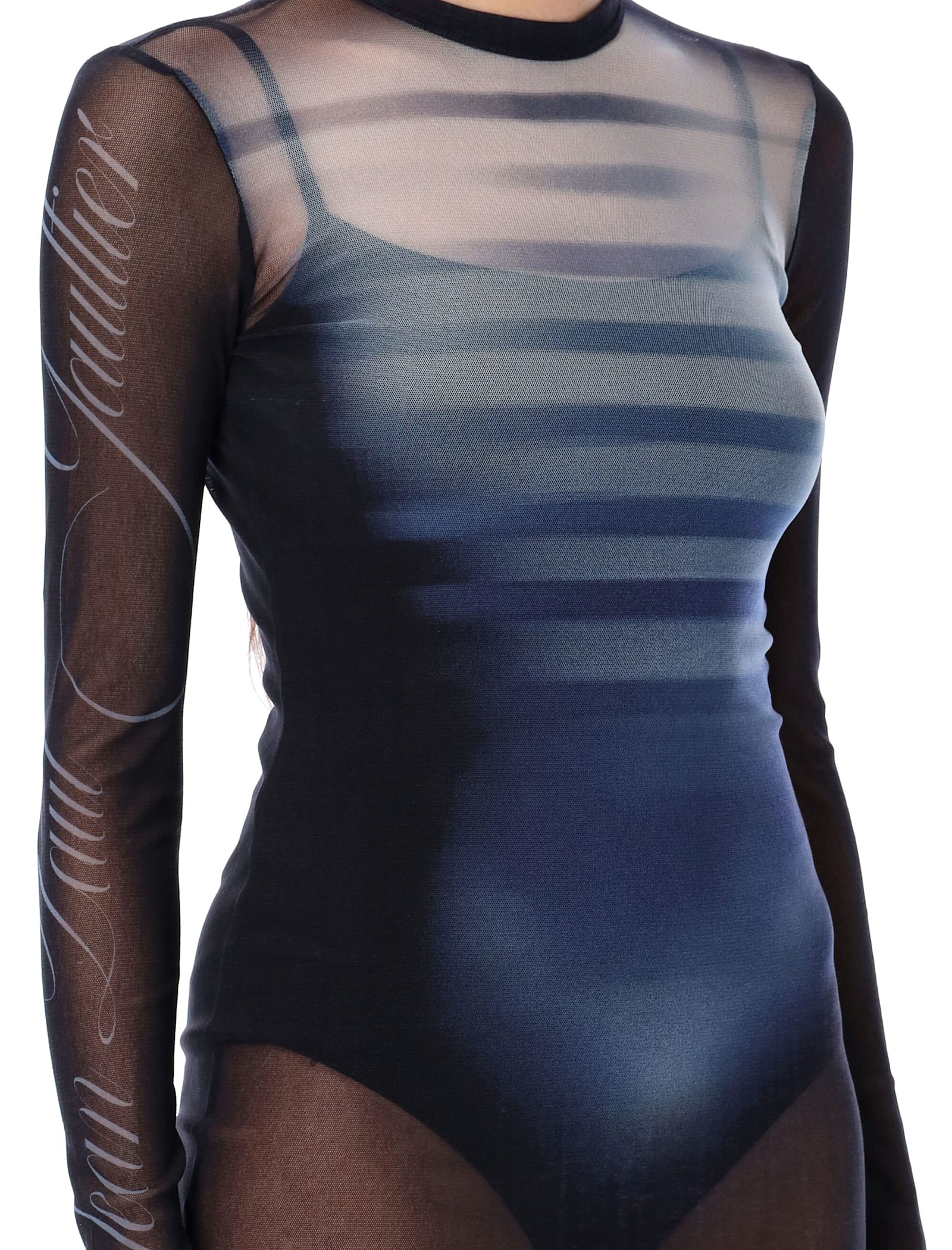 Jean Paul Gaultier Ong Sleeve Top In Navy