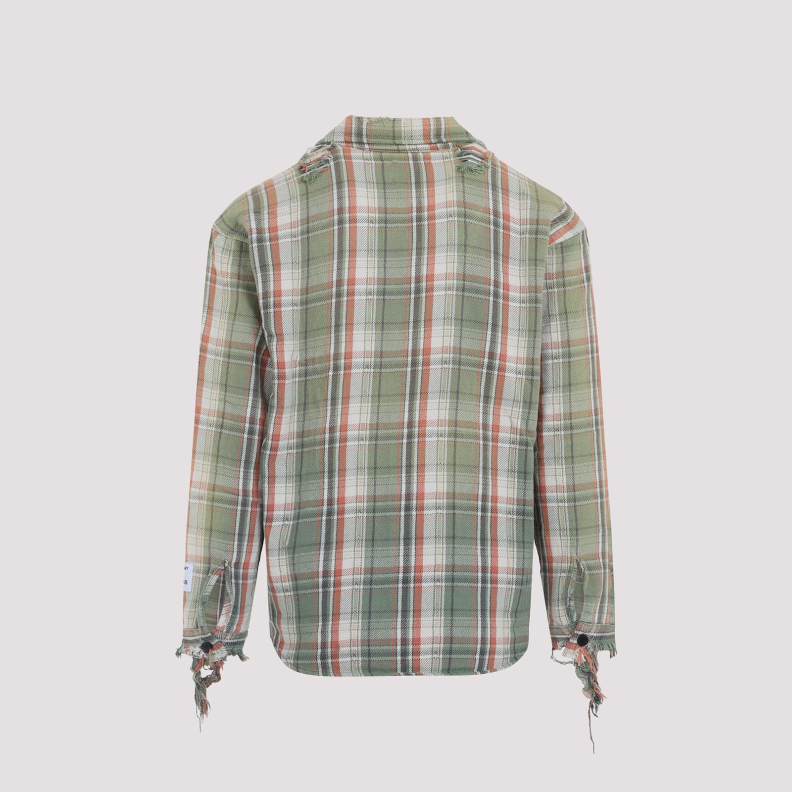 Gallery Dept. Mens Light Green Marley Plaid-print Cotton Flannel Shirt In Green