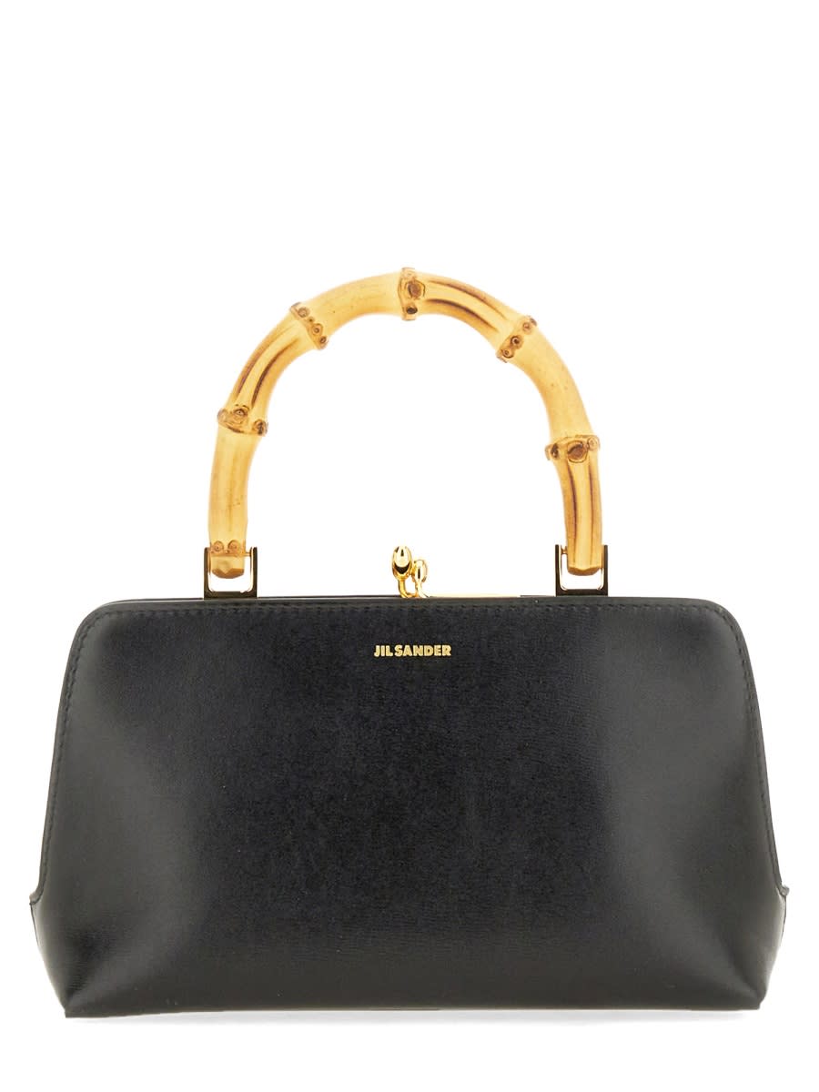 Shop Jil Sander Goji Bamboo Mini Bag In Black