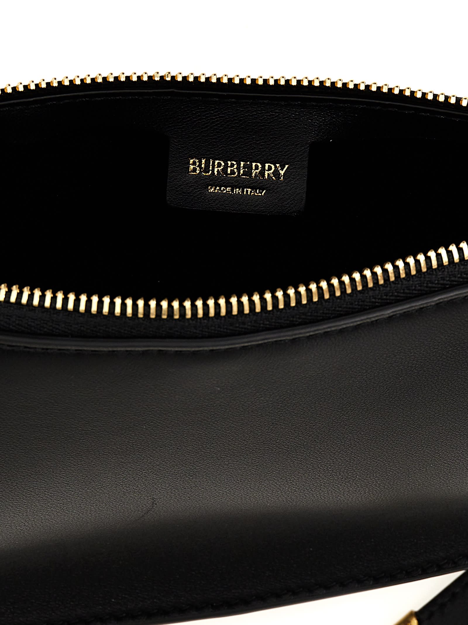 Shop Burberry Shield Sling Mini Shoulder Bag In Black
