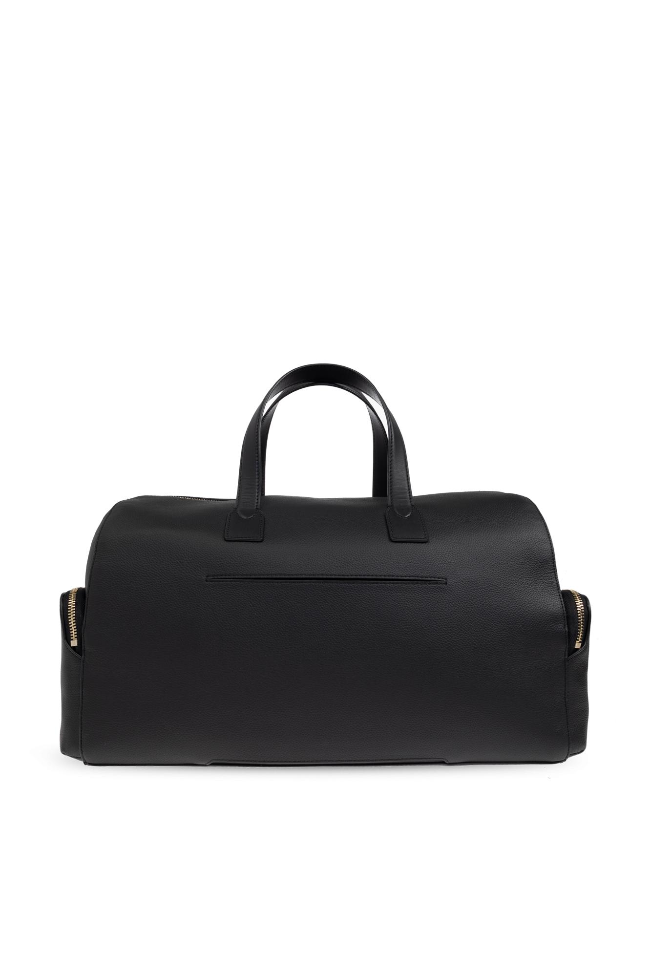 Paul Smith Black Signature Stripe Duffle Bag In Black