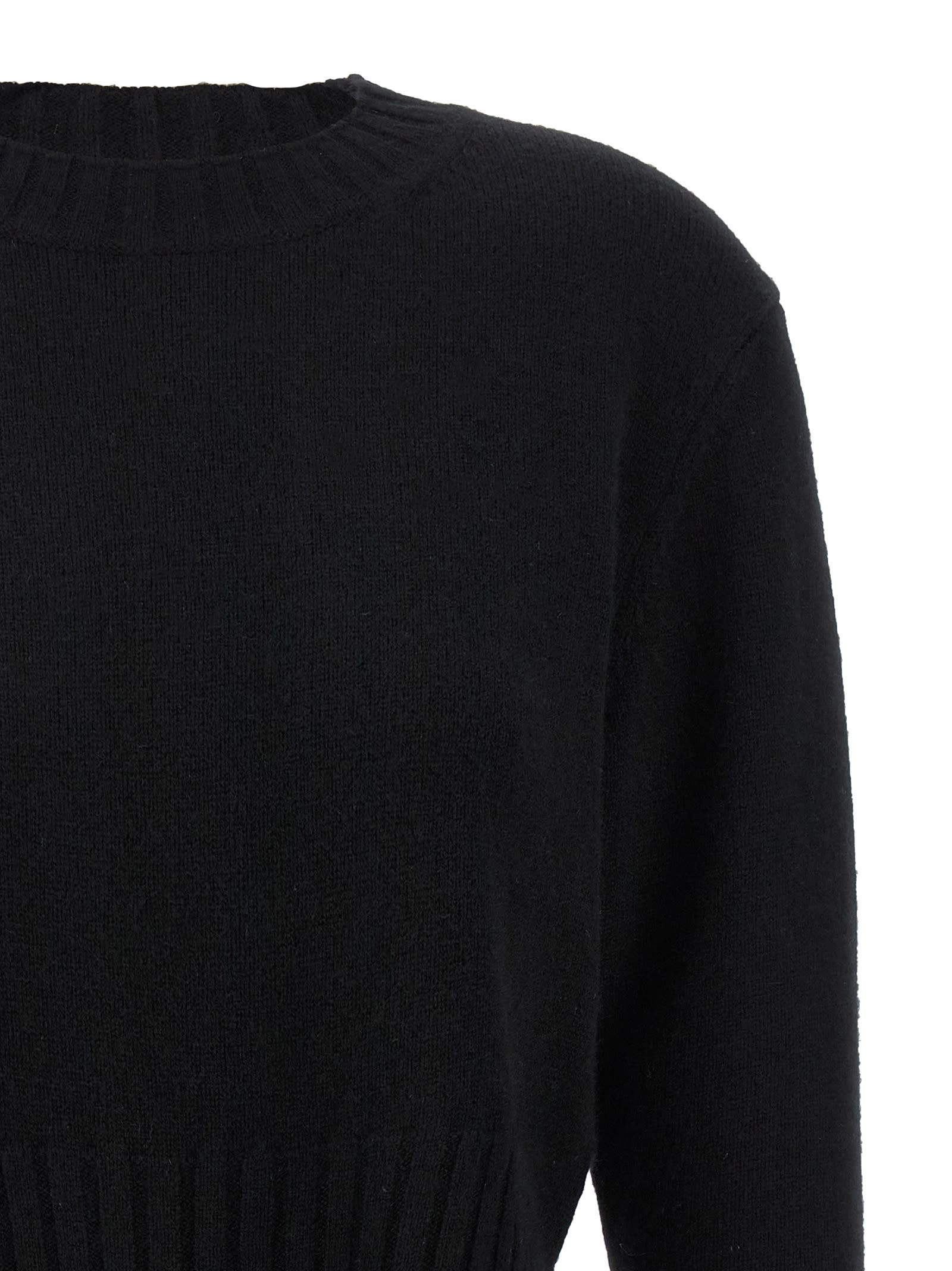 Loulou Studio Mora Lds Cropped Sweater In Black