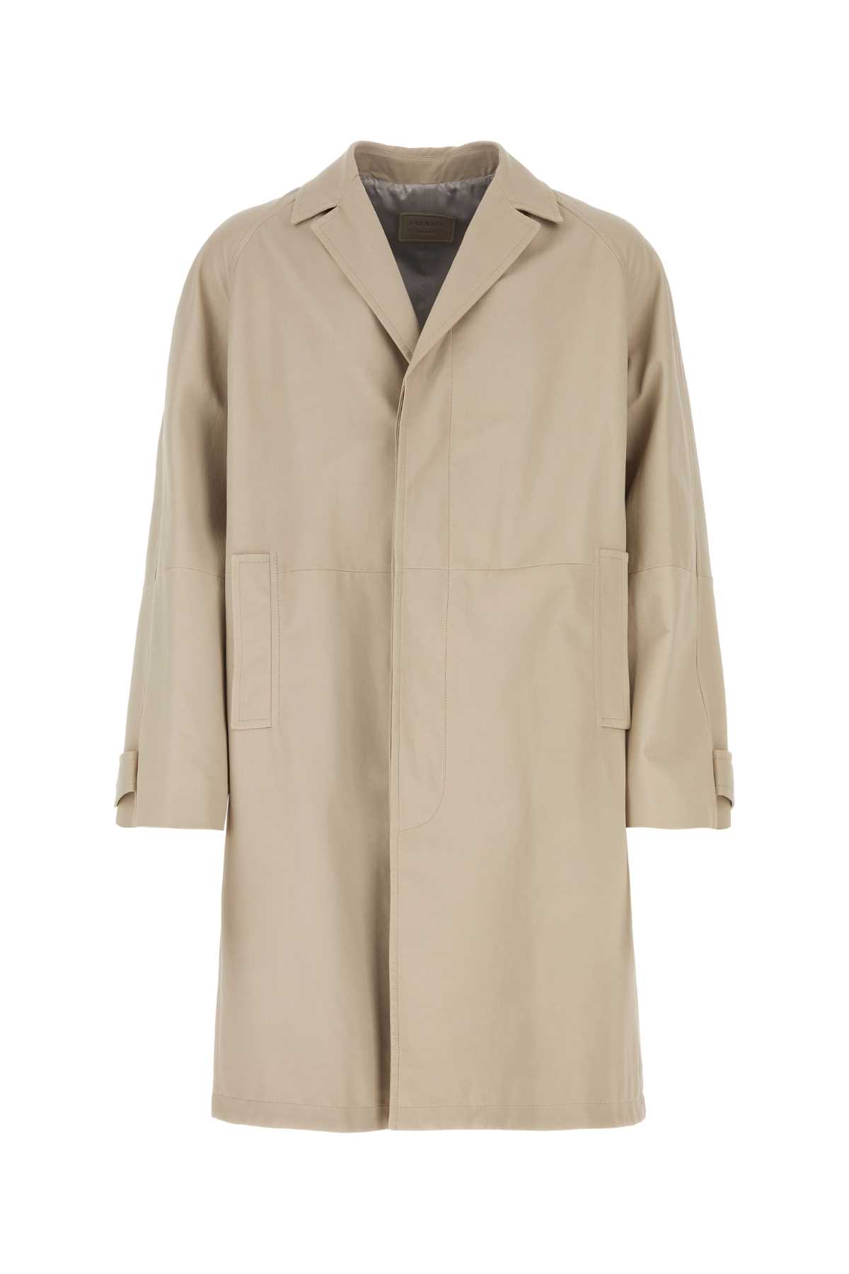 Sand Nappa Leather Coat